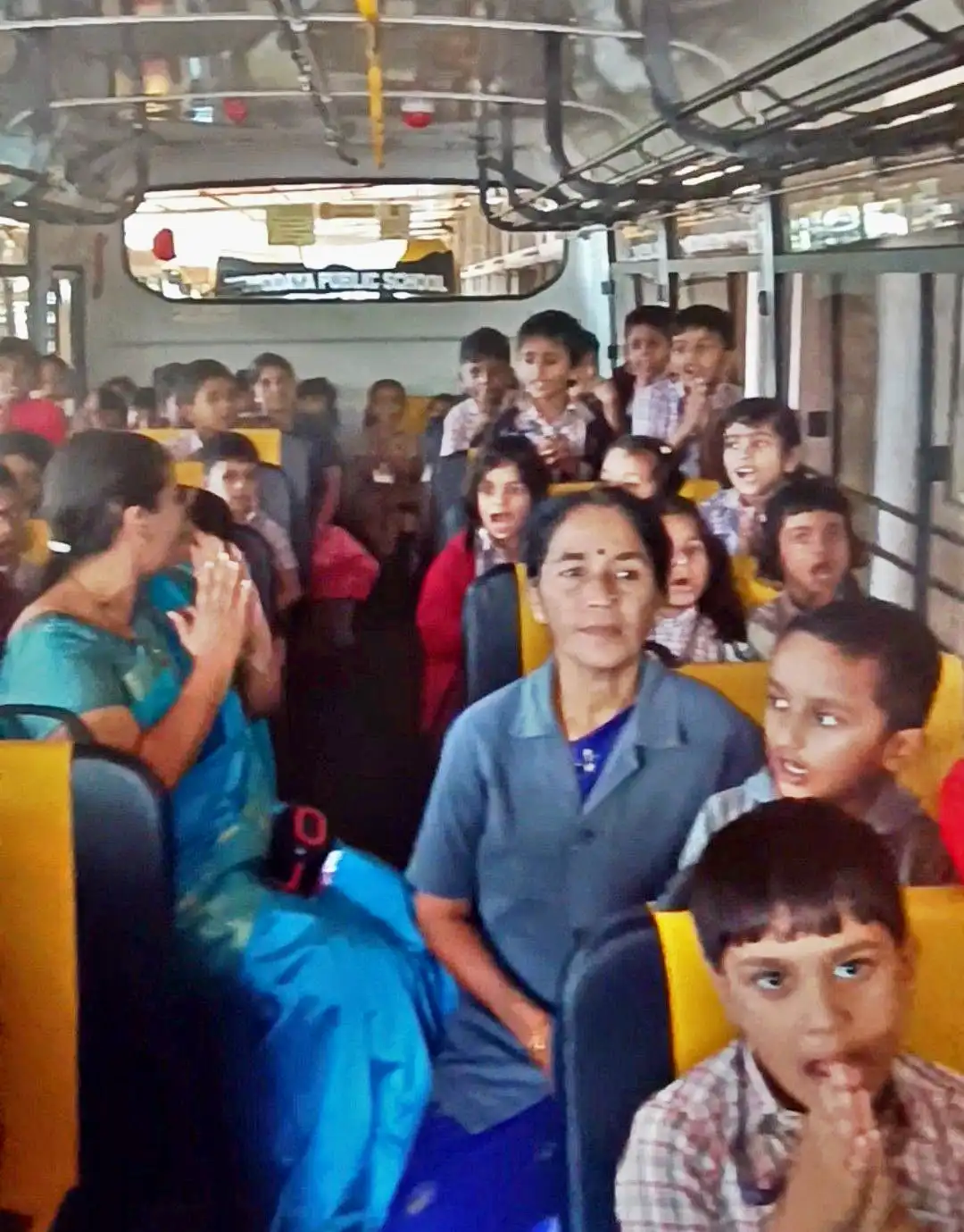 Pre-primary students enjoying Jolly Drive at Vidyodaya Public School