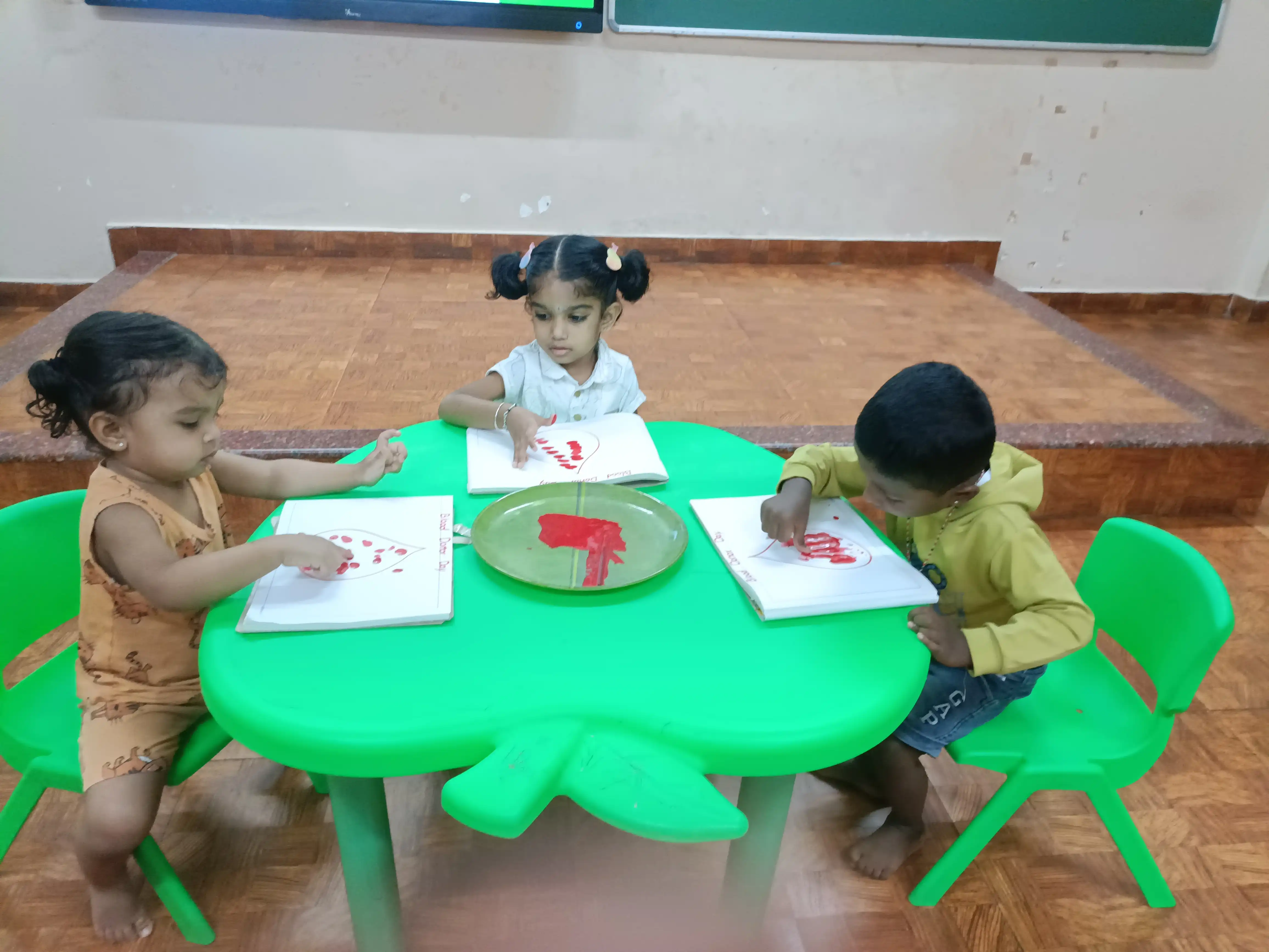 Vidyodaya Public School Pre-Primary students participating in World Blood Donor Day activity