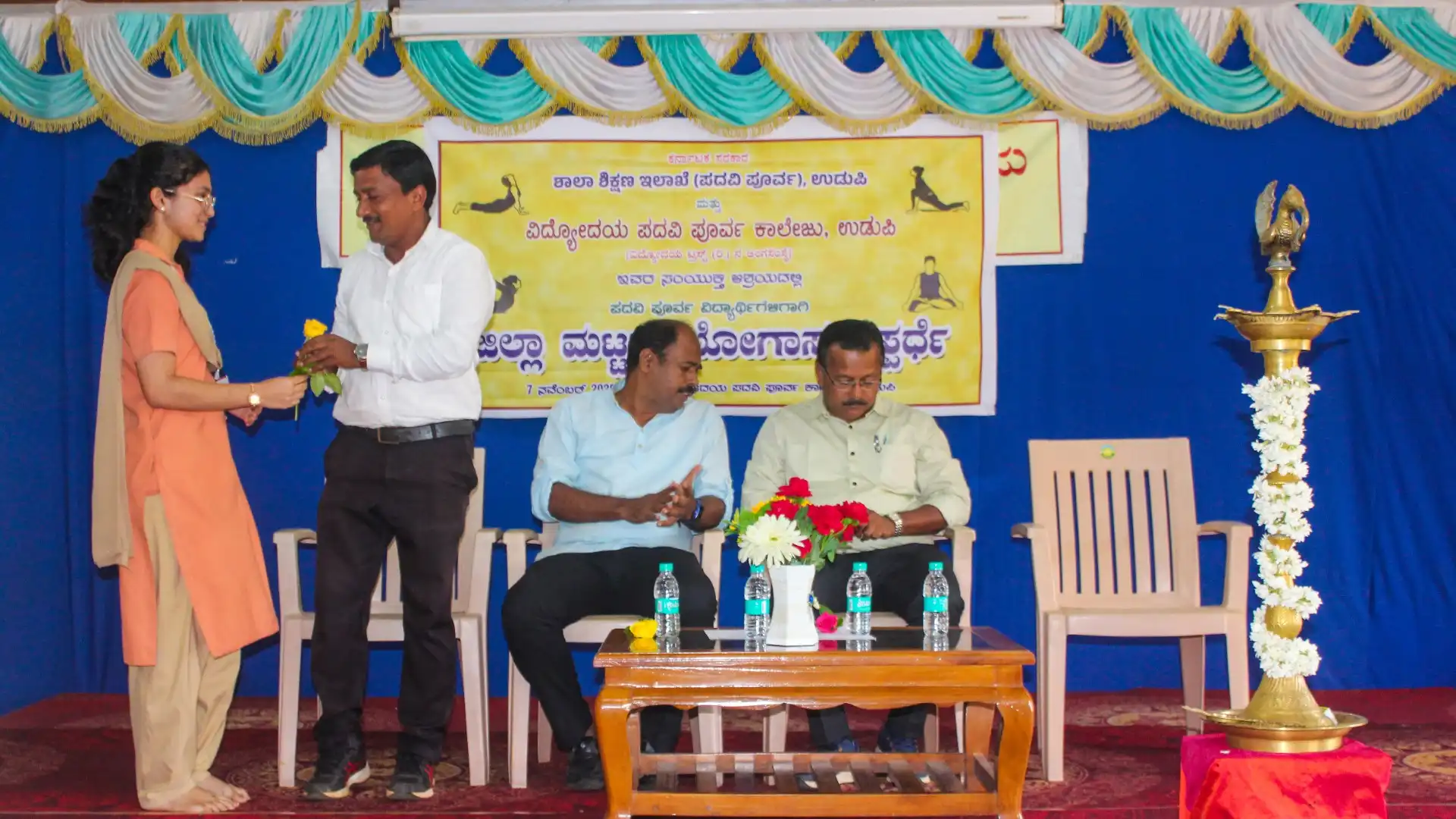 District Level Yoga Competition 2025 Vidyodaya PU College Udupi