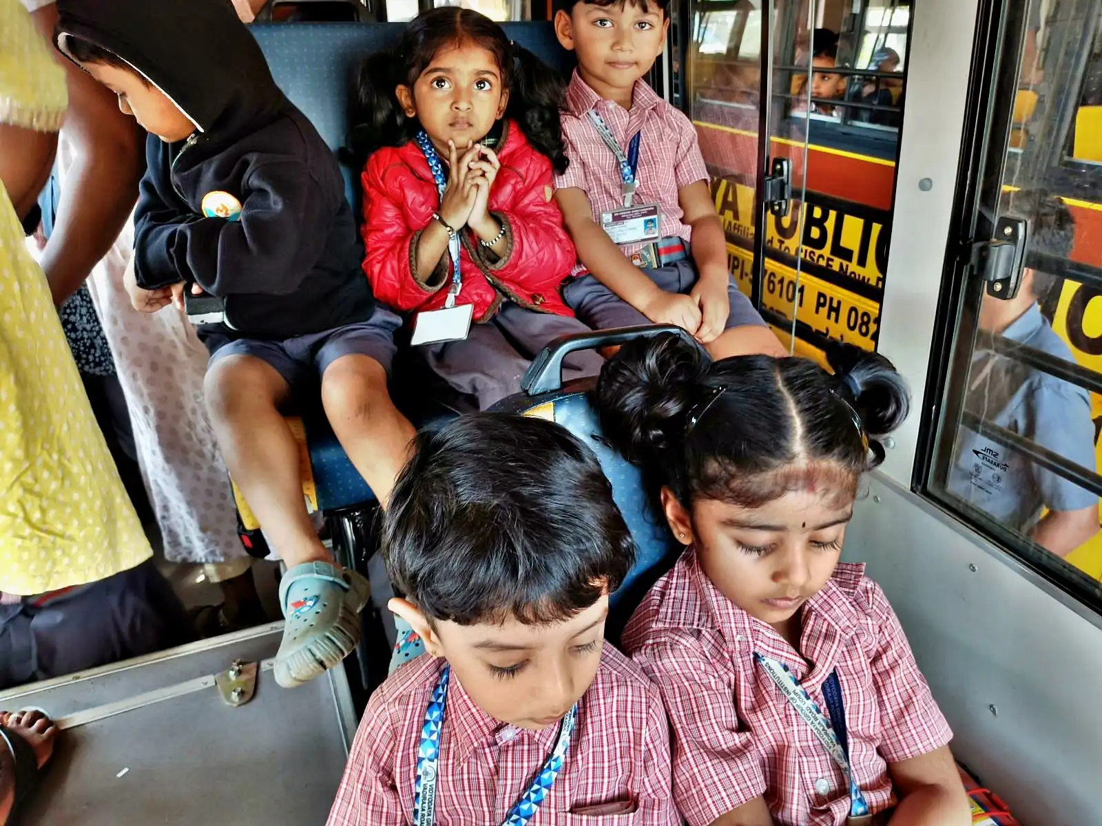 Pre-primary students enjoying Jolly Drive at Vidyodaya Public School