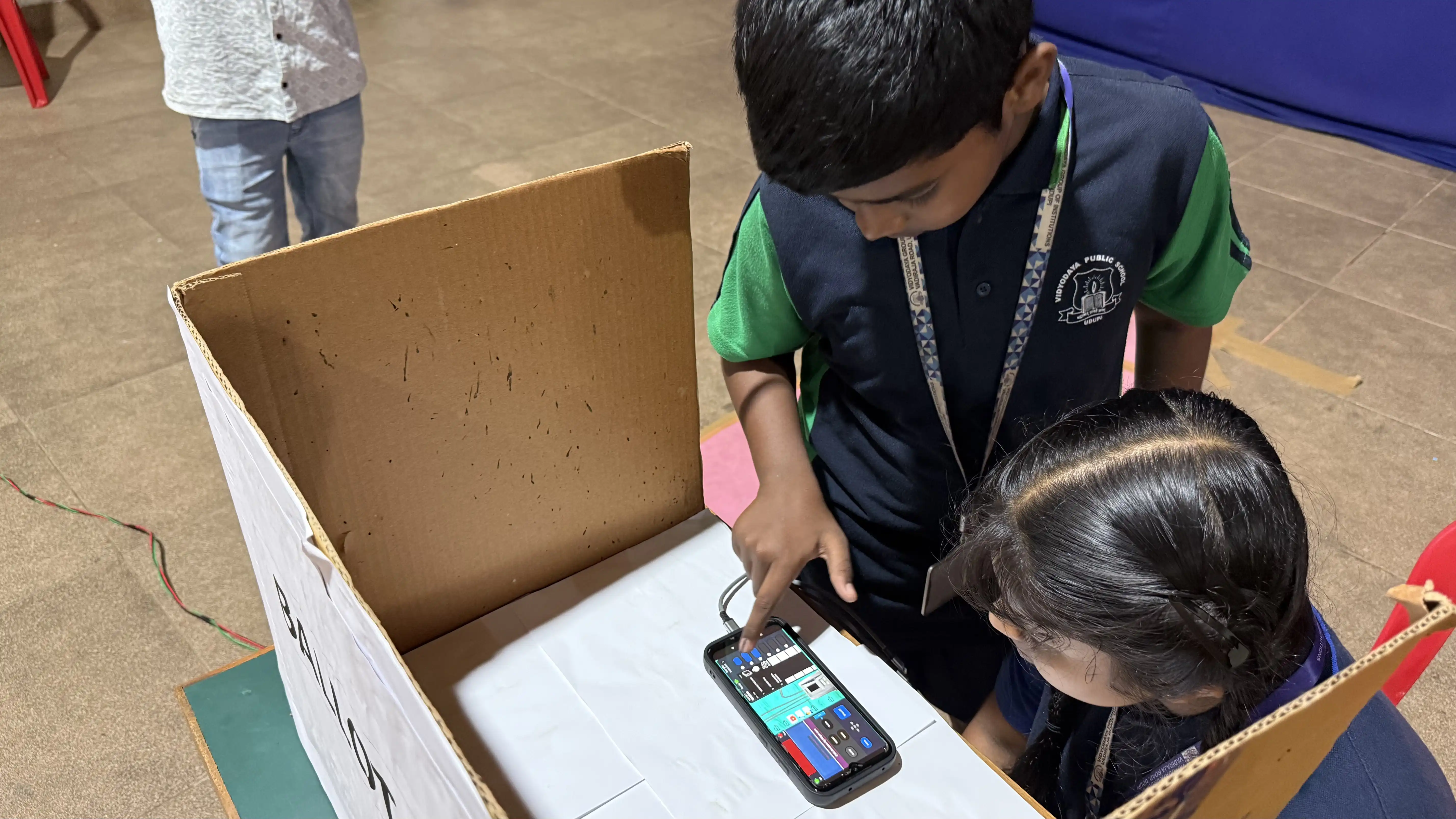 Vidyodaya Public School Election Activity Using Electronic Voting Machine
