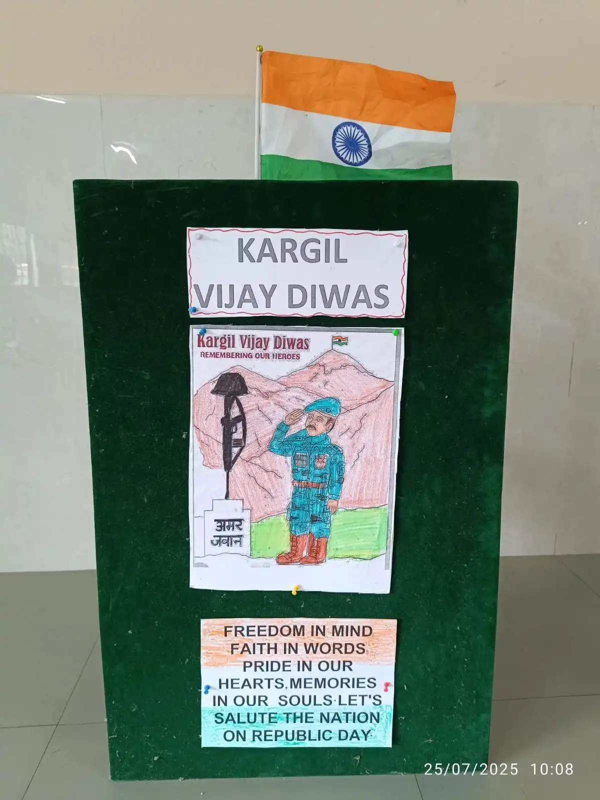 Vidyodaya Public School Udupi celebrating Kargil Vijay Divas