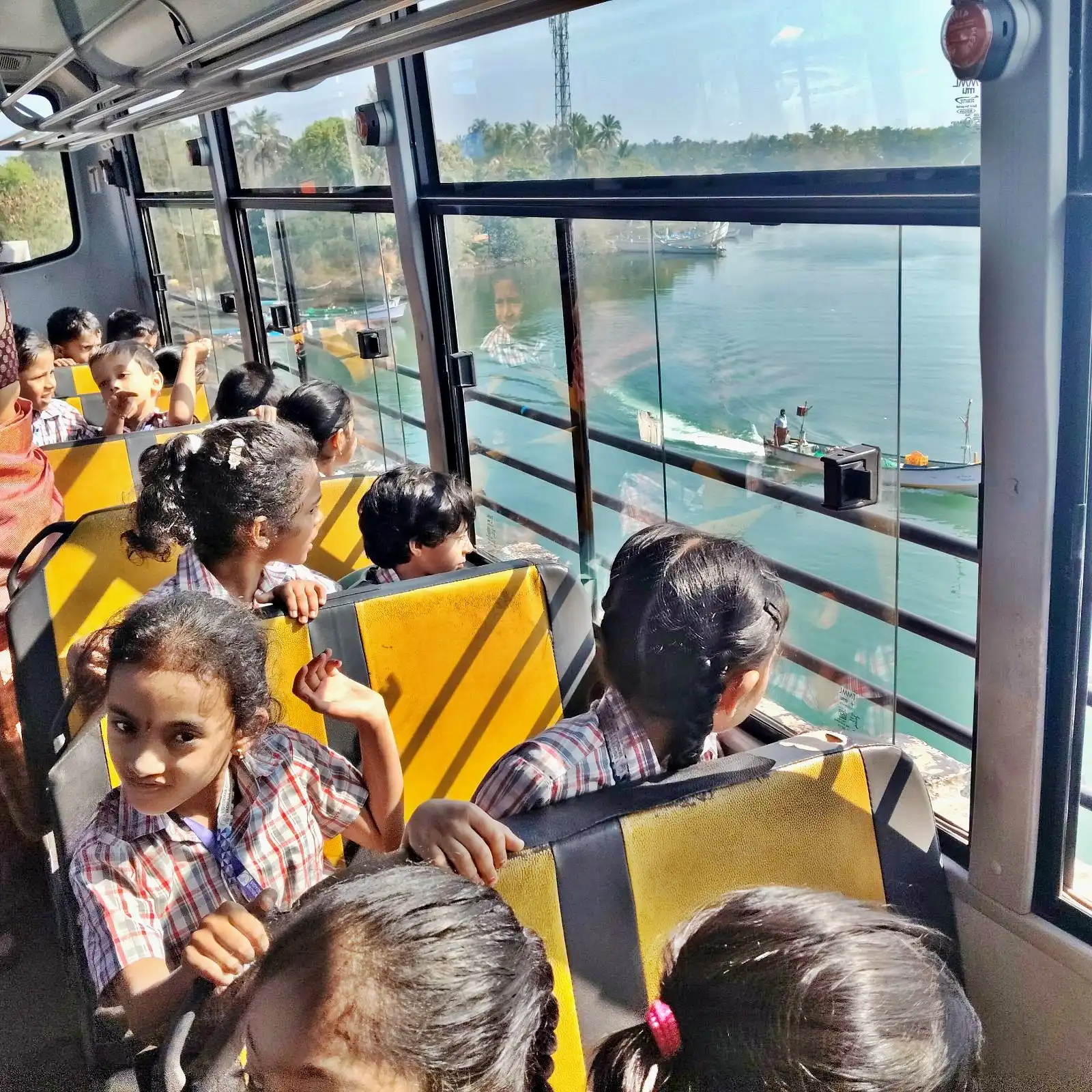 Pre-primary students enjoying Jolly Drive at Vidyodaya Public School