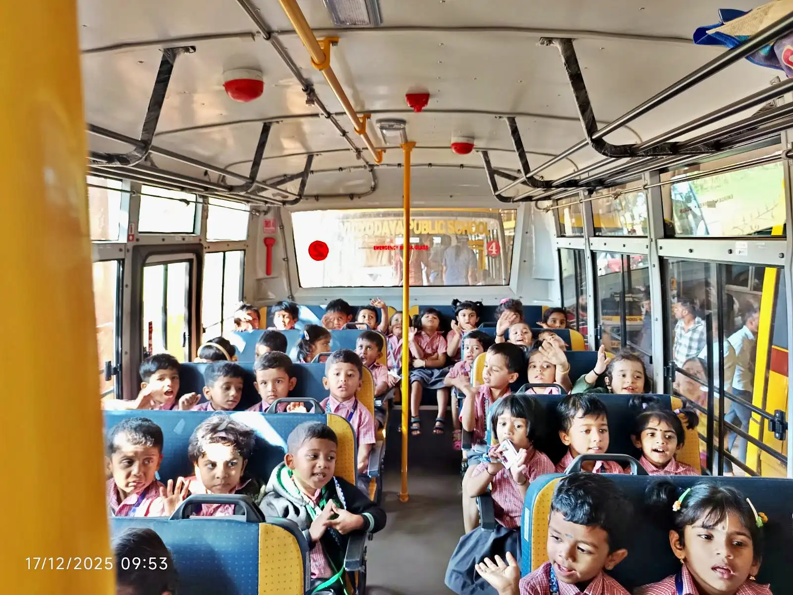 Pre-primary students enjoying Jolly Drive at Vidyodaya Public School