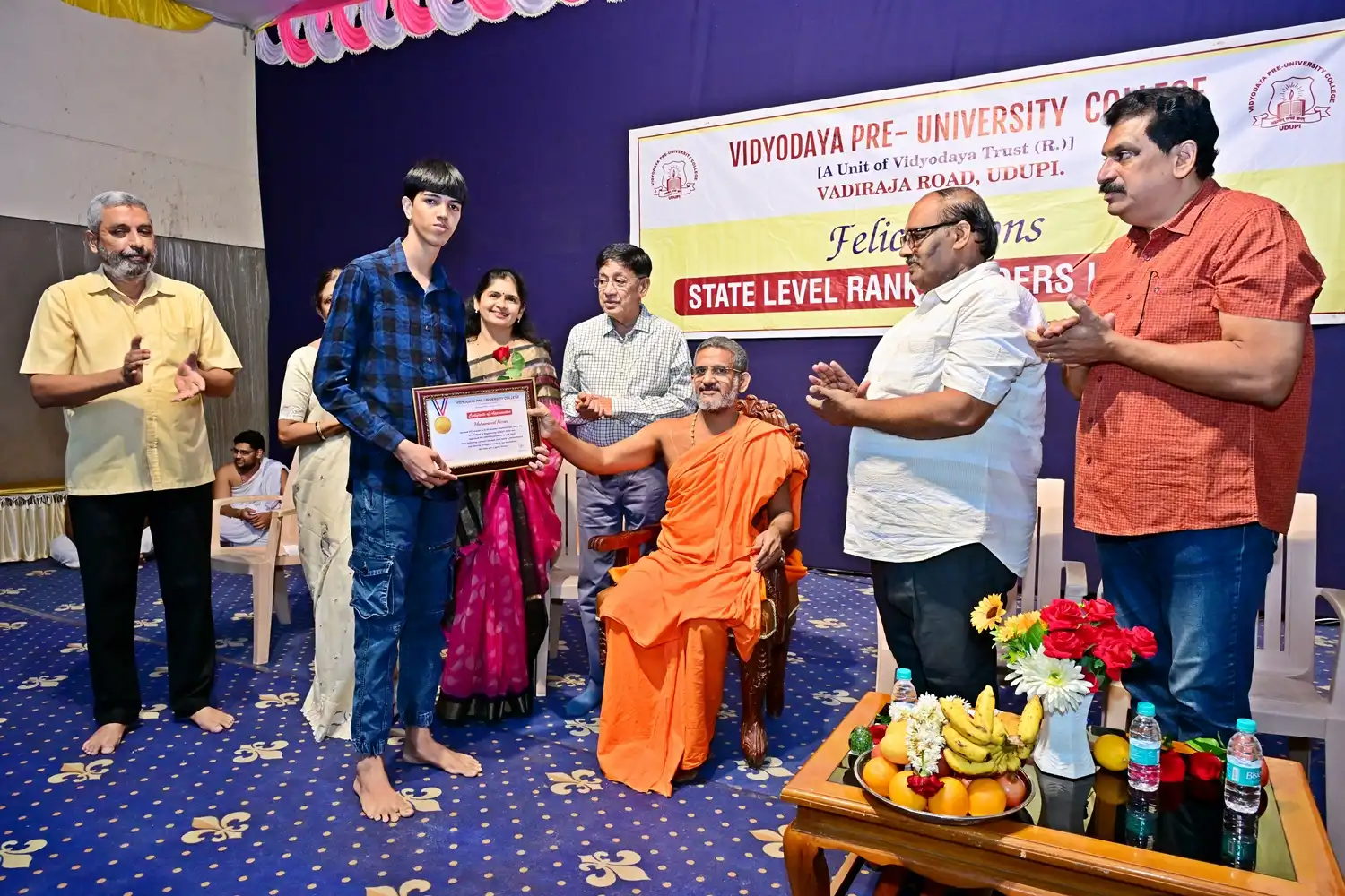 Vidyodaya P U College Udupi Felcitations to State Rank Holders