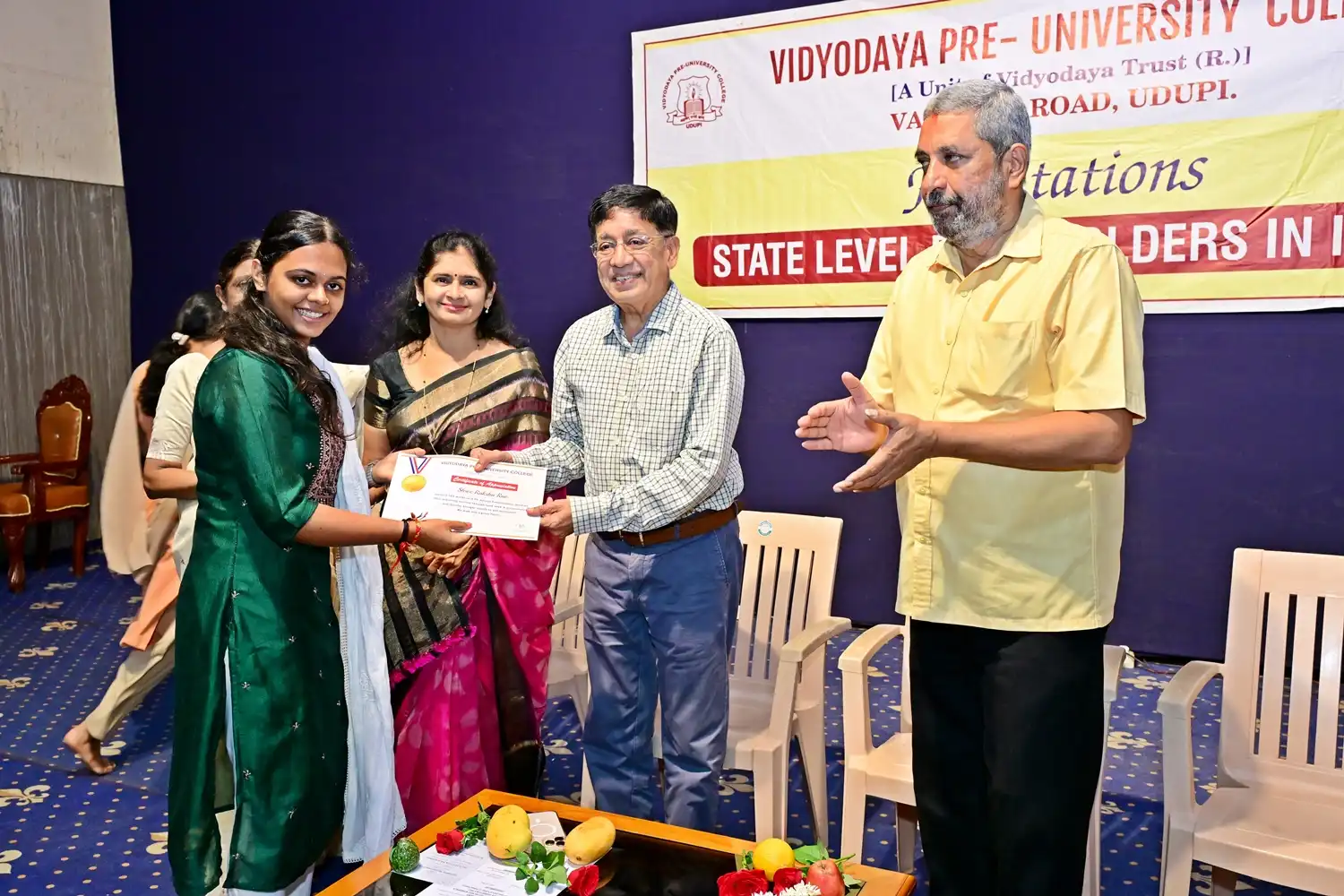 Vidyodaya P U College Udupi Felcitations to State Rank Holders