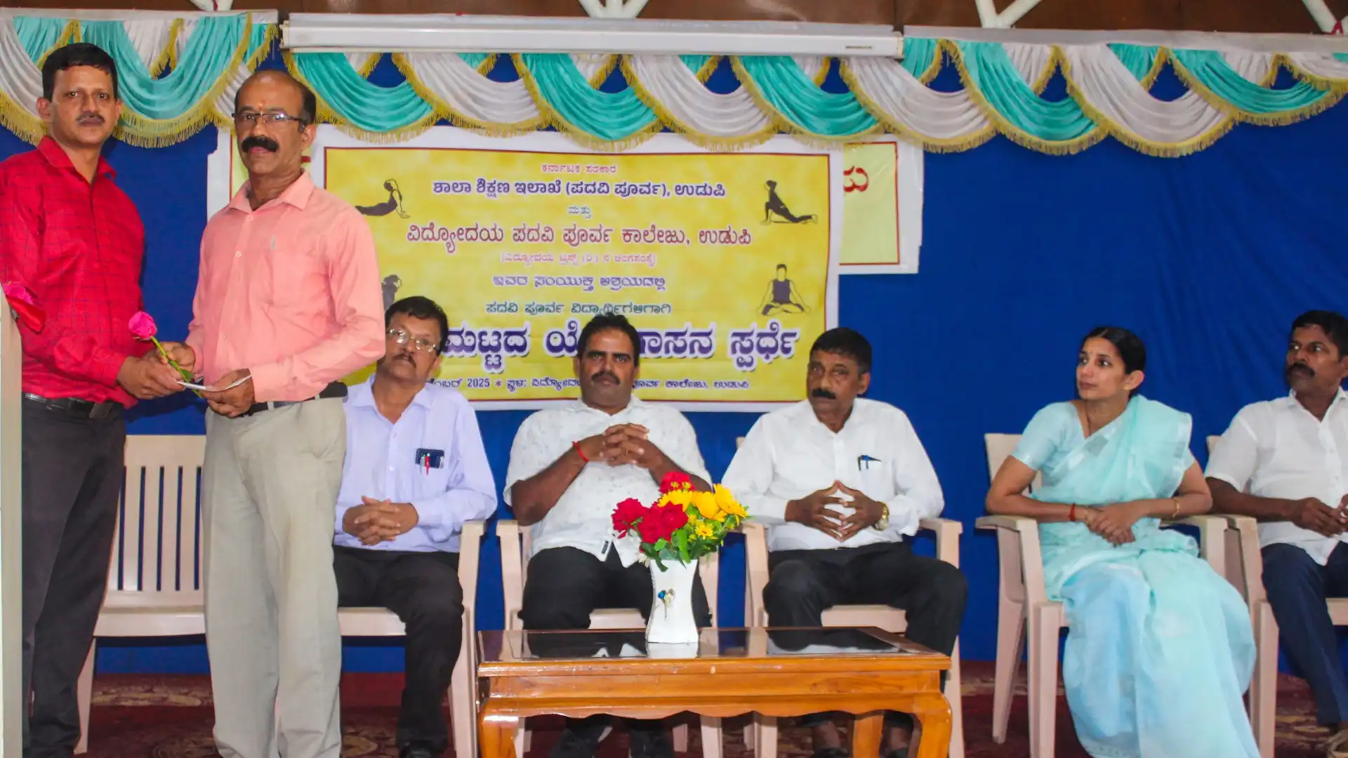 District Level Yoga Competition 2025 Vidyodaya PU College Udupi