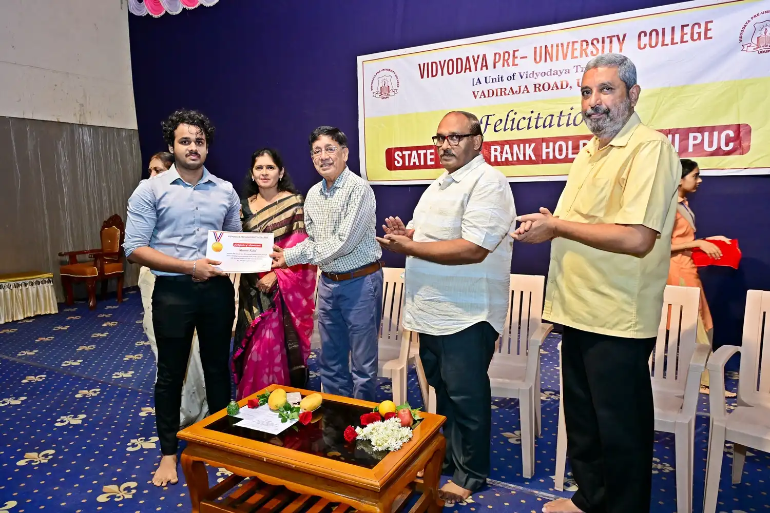 Vidyodaya P U College Udupi Felcitations to State Rank Holders