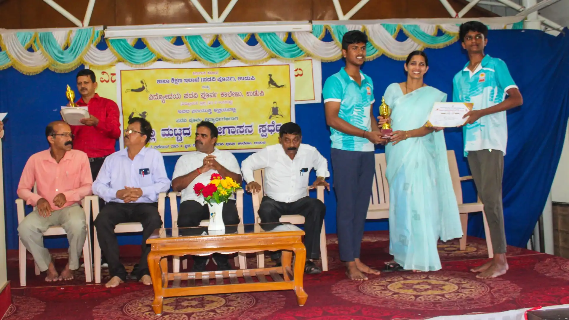 District Level Yoga Competition 2025 Vidyodaya PU College Udupi