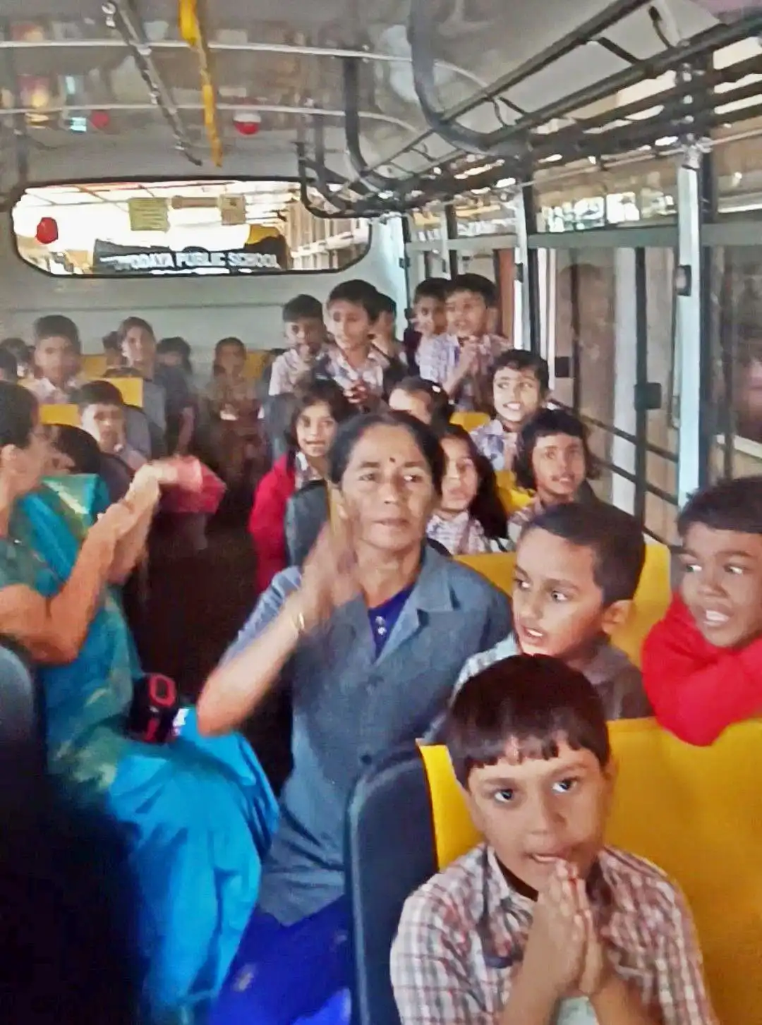 Pre-primary students enjoying Jolly Drive at Vidyodaya Public School