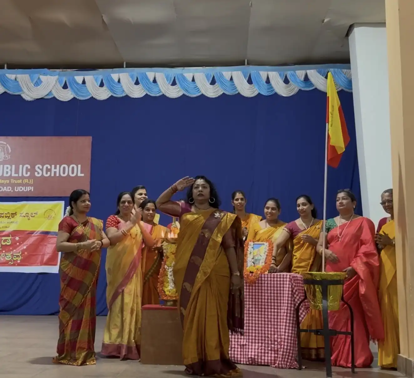 Karnataka rajyotsava celebrations at Vidyodaya Public Shcool, Udupi