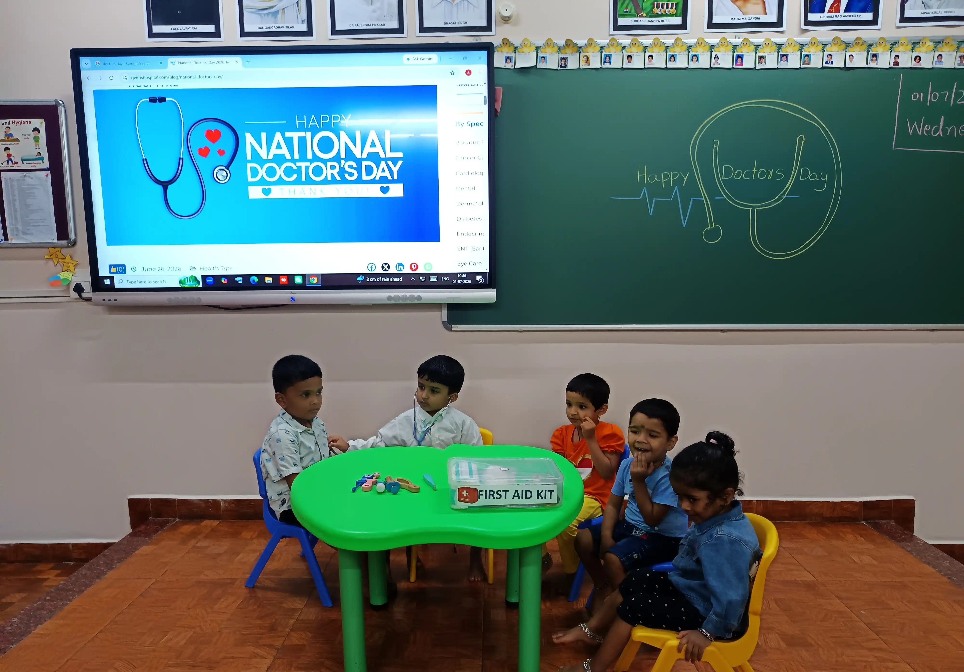 Doctor's Day Activity at Vidyodaya Public School