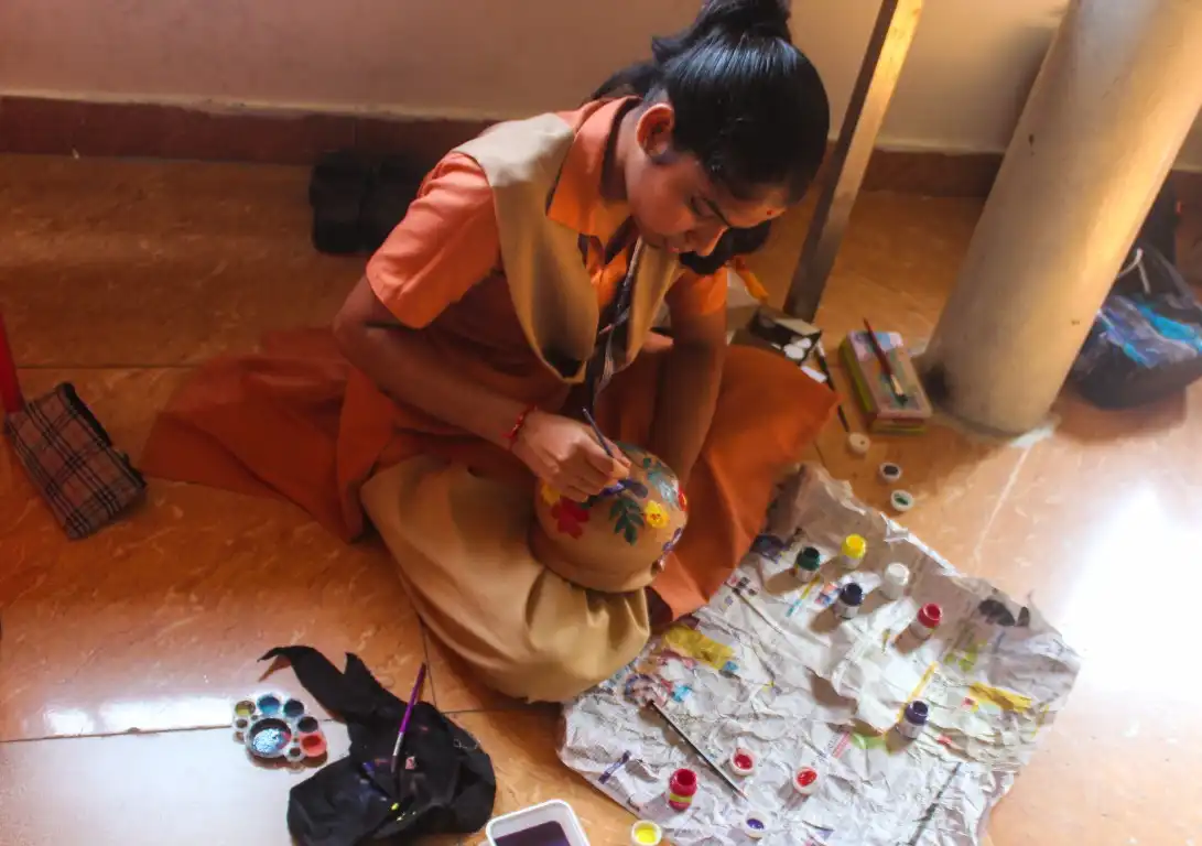 Pot Painting Competition 2025 Vidyodaya PU College Udupi