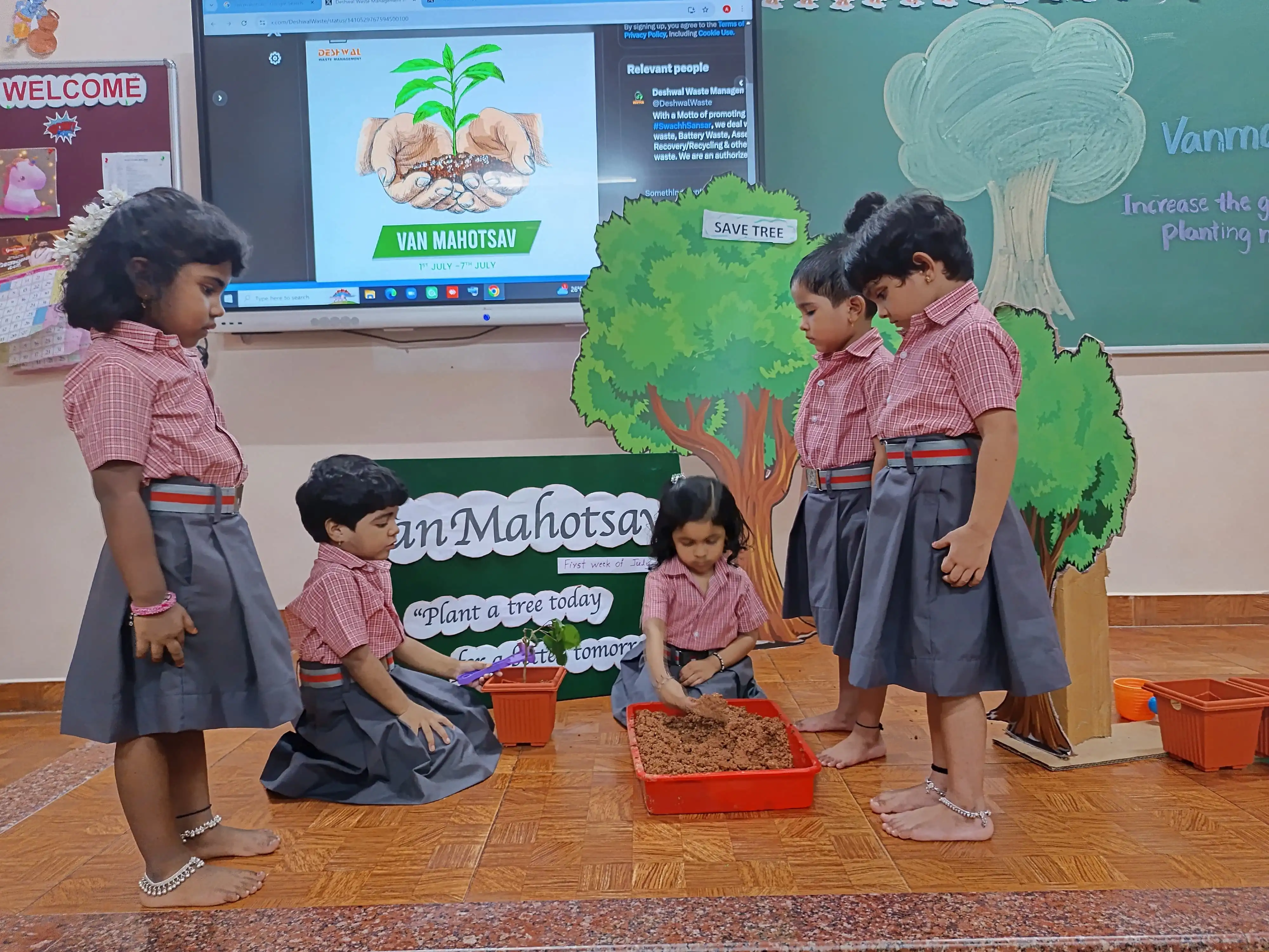 Vanamahotsava at Vidyodaya Public School Udupi