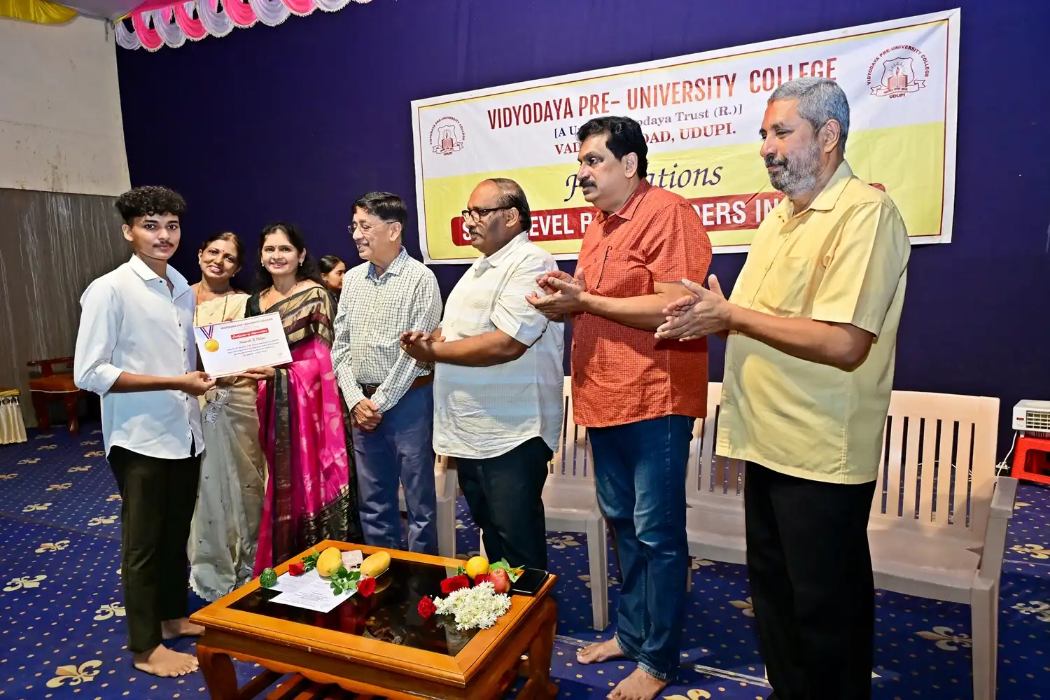 Vidyodaya P U College Udupi Felcitations to State Rank Holders