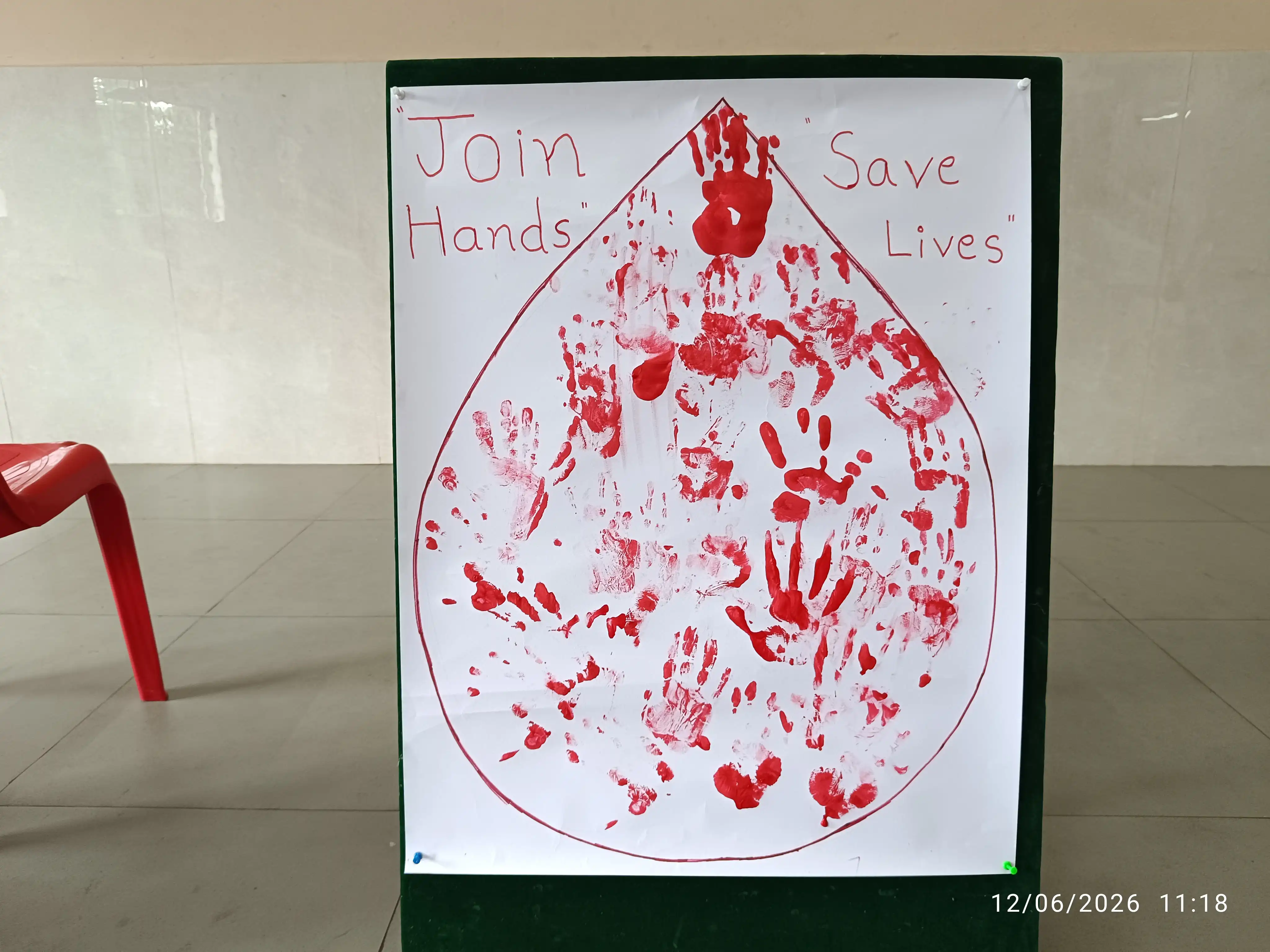 Vidyodaya Public School Pre-Primary students participating in World Blood Donor Day activity