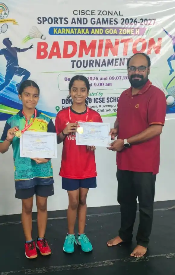 Vidyodaya Public School students at Zonal Level Shuttle Badminton Tournament 2026