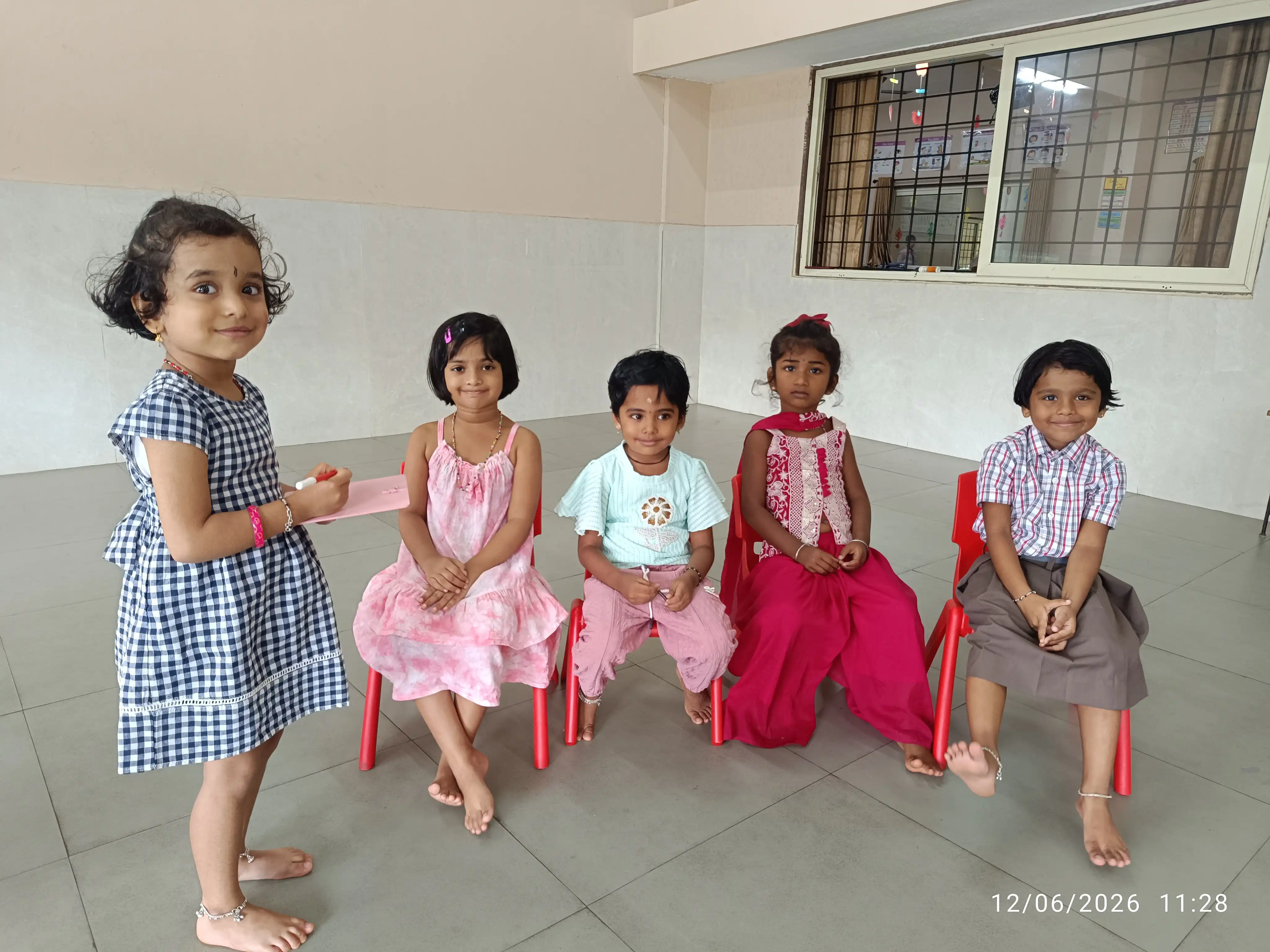 Vidyodaya Public School Pre-Primary students participating in World Blood Donor Day activity