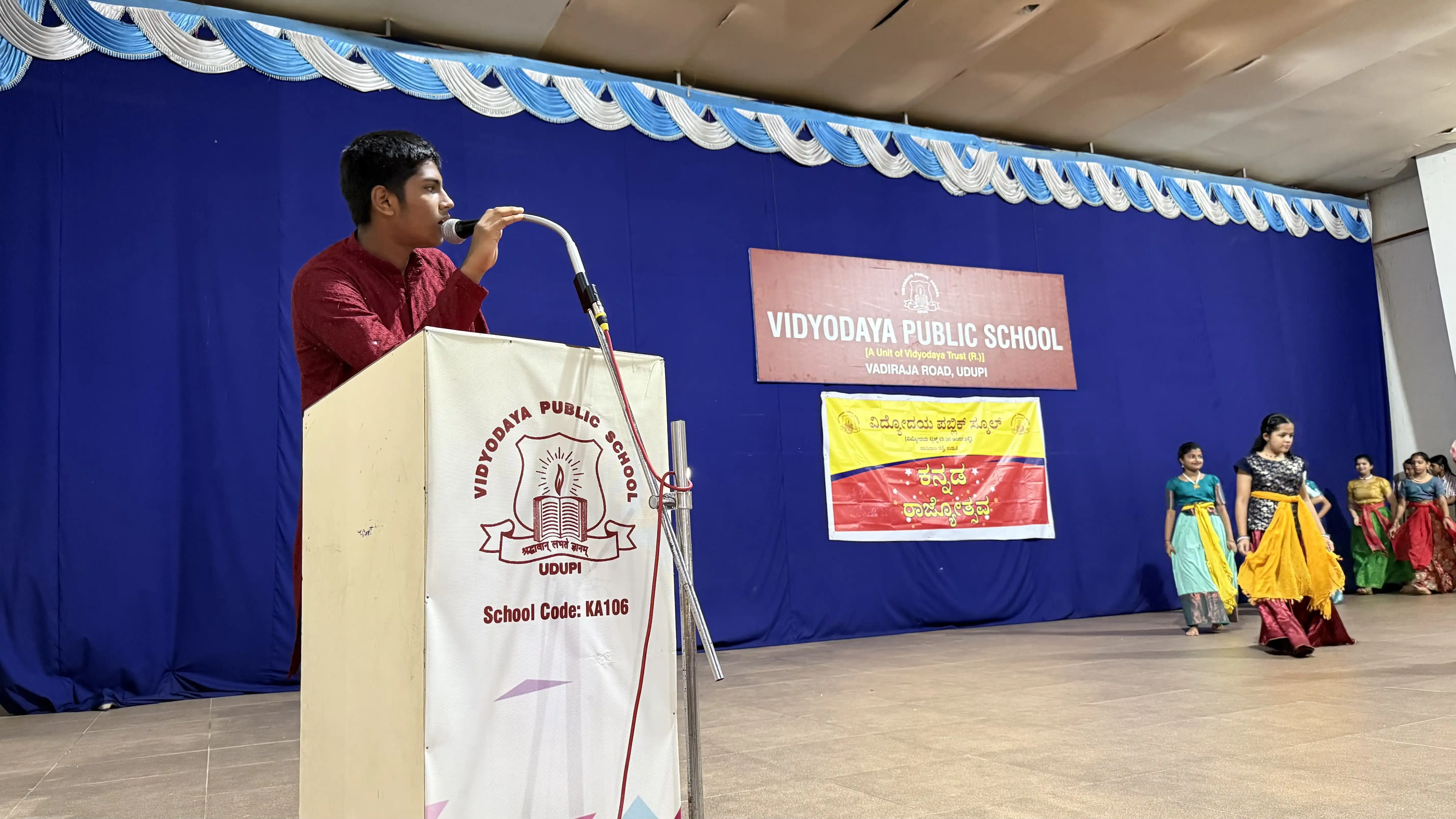 Karnataka rajyotsava celebrations at Vidyodaya Public Shcool, Udupi