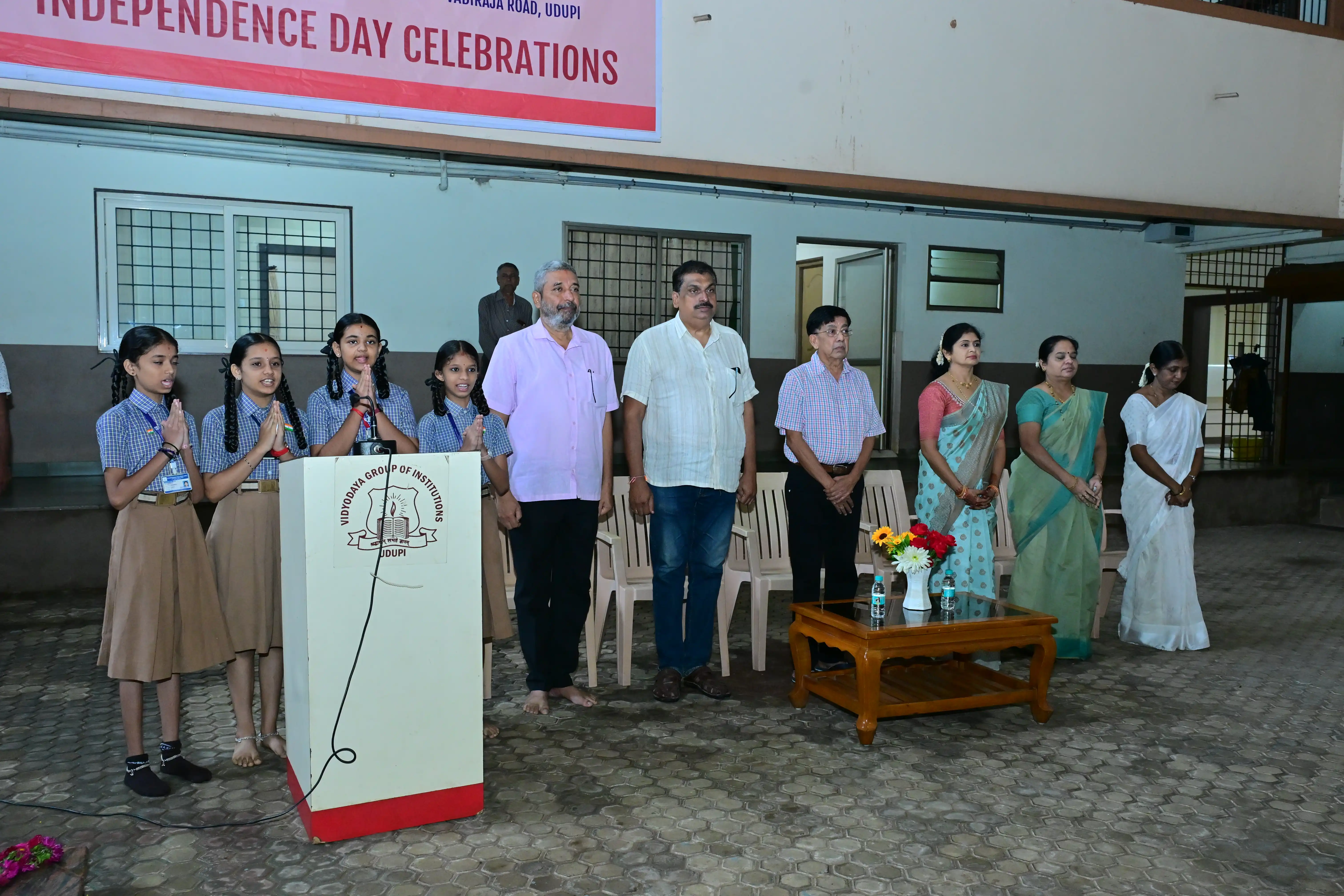 Independence Day Celebrations at Vidyodaya P U College, Udupi