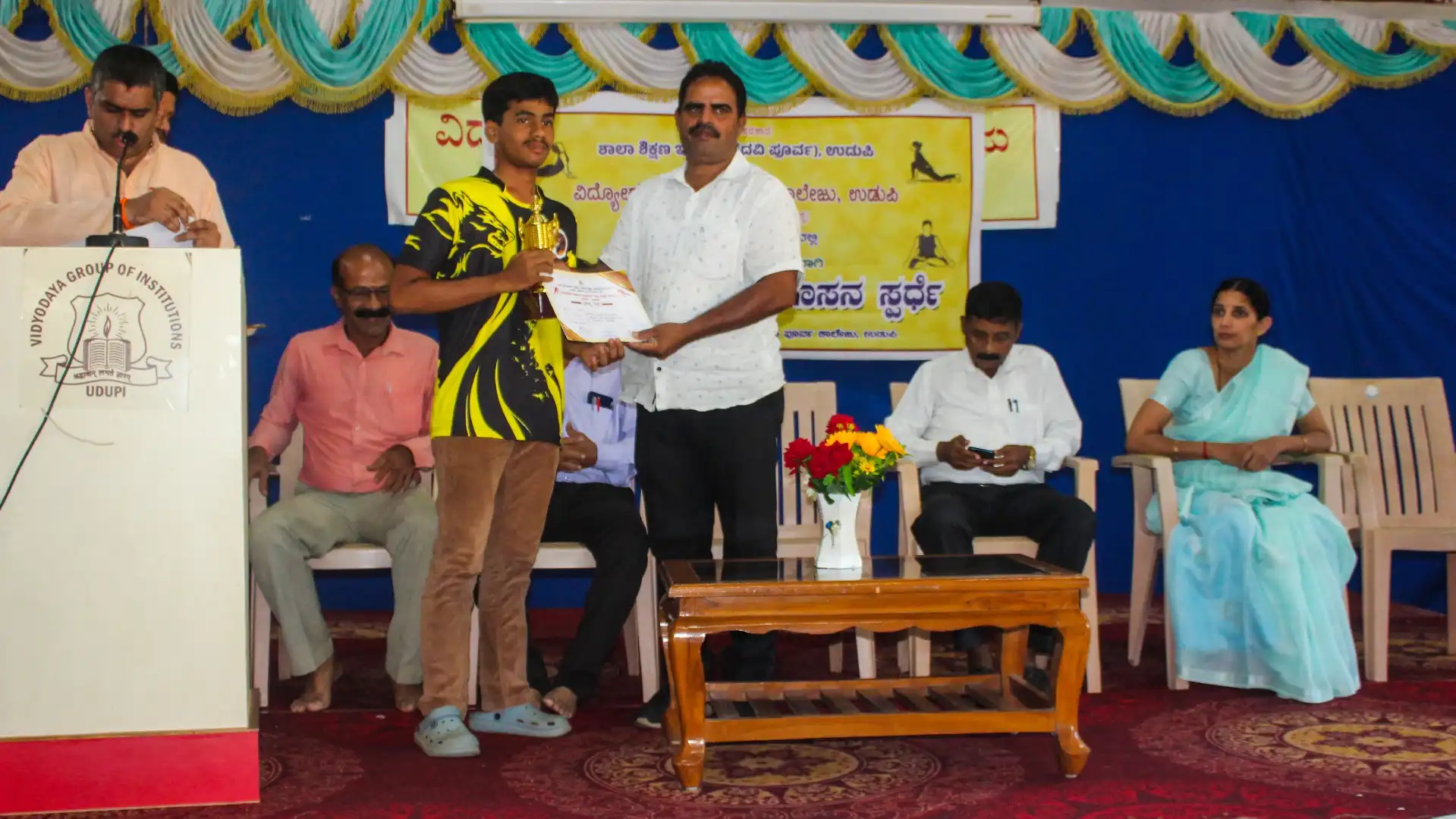 District Level Yoga Competition 2025 Vidyodaya PU College Udupi