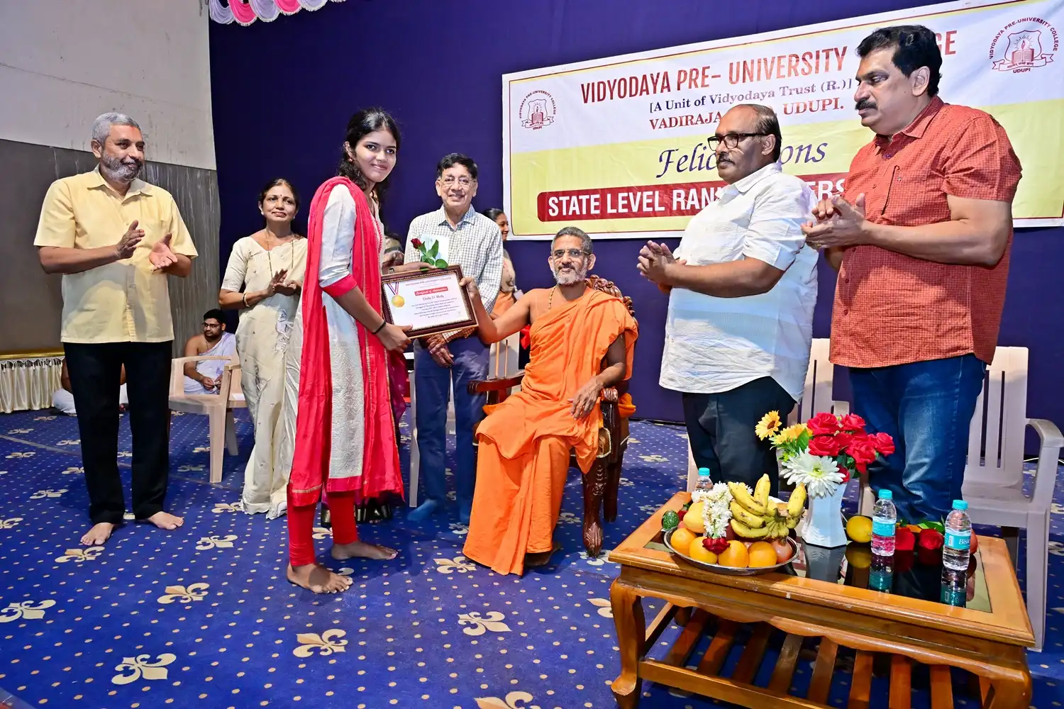 Vidyodaya P U College Udupi Felcitations to State Rank Holders
