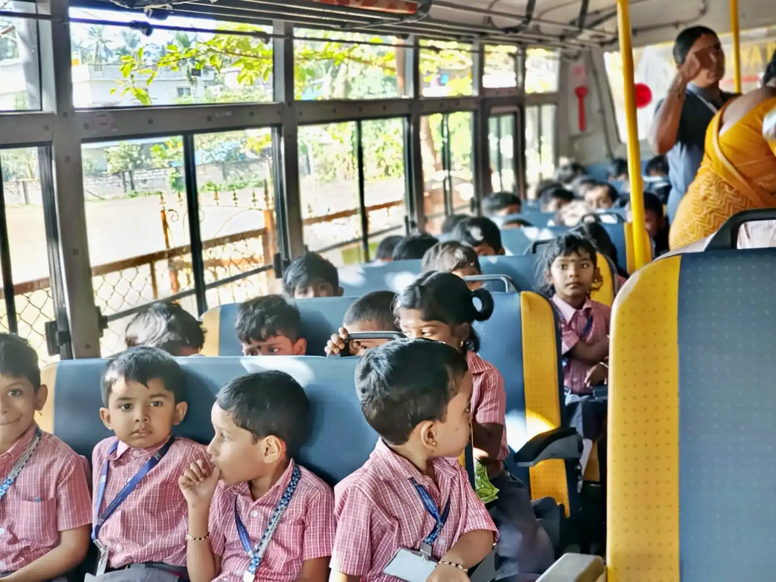 Pre-primary students enjoying Jolly Drive at Vidyodaya Public School