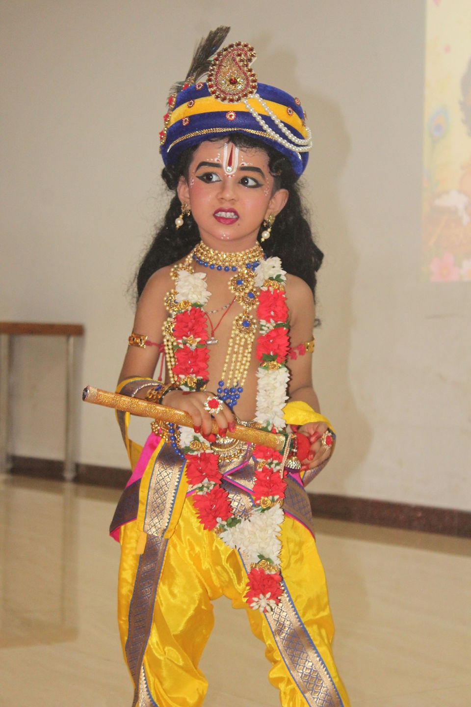 Pre-Primary students dressed as Radha and Krishna at Vidyodaya Public School
