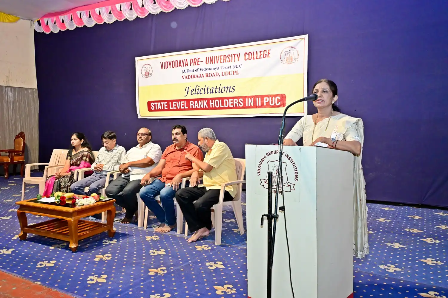 Vidyodaya P U College Udupi Felcitations to State Rank Holders