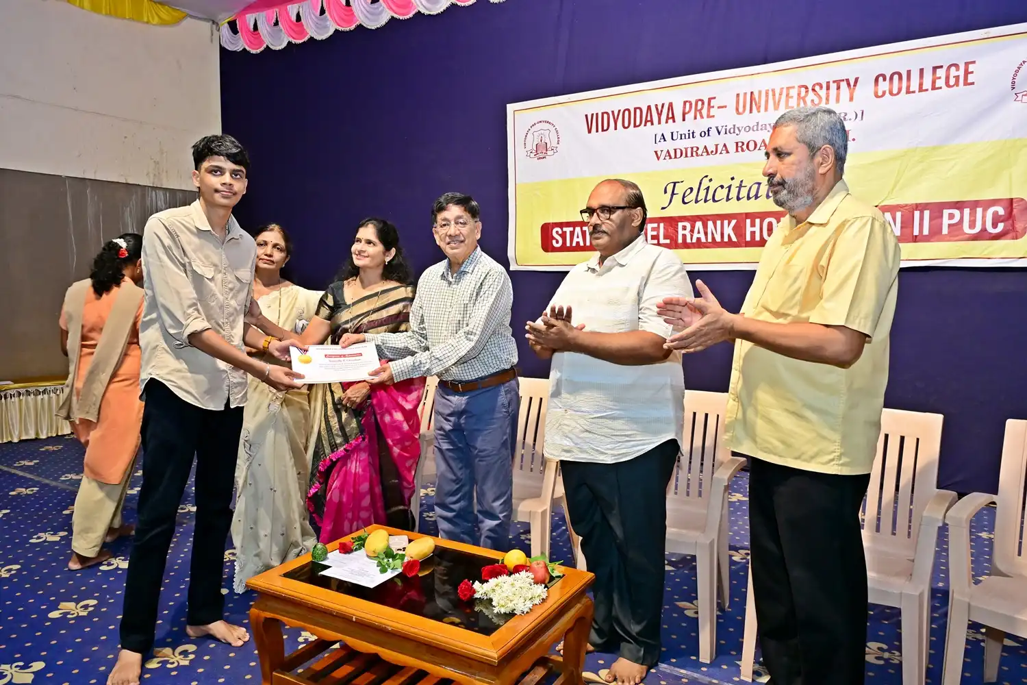 Vidyodaya P U College Udupi Felcitations to State Rank Holders