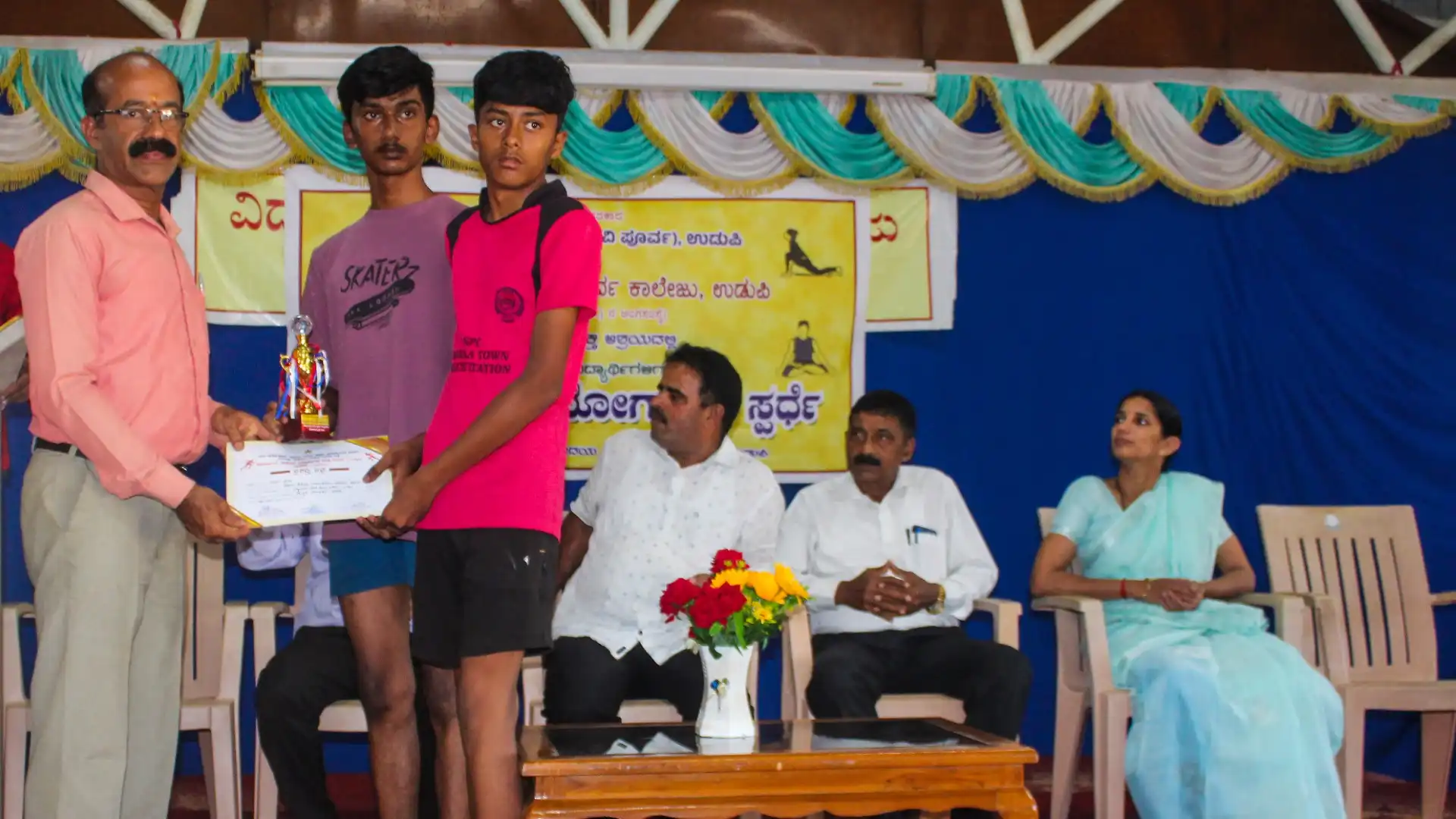 District Level Yoga Competition 2025 Vidyodaya PU College Udupi