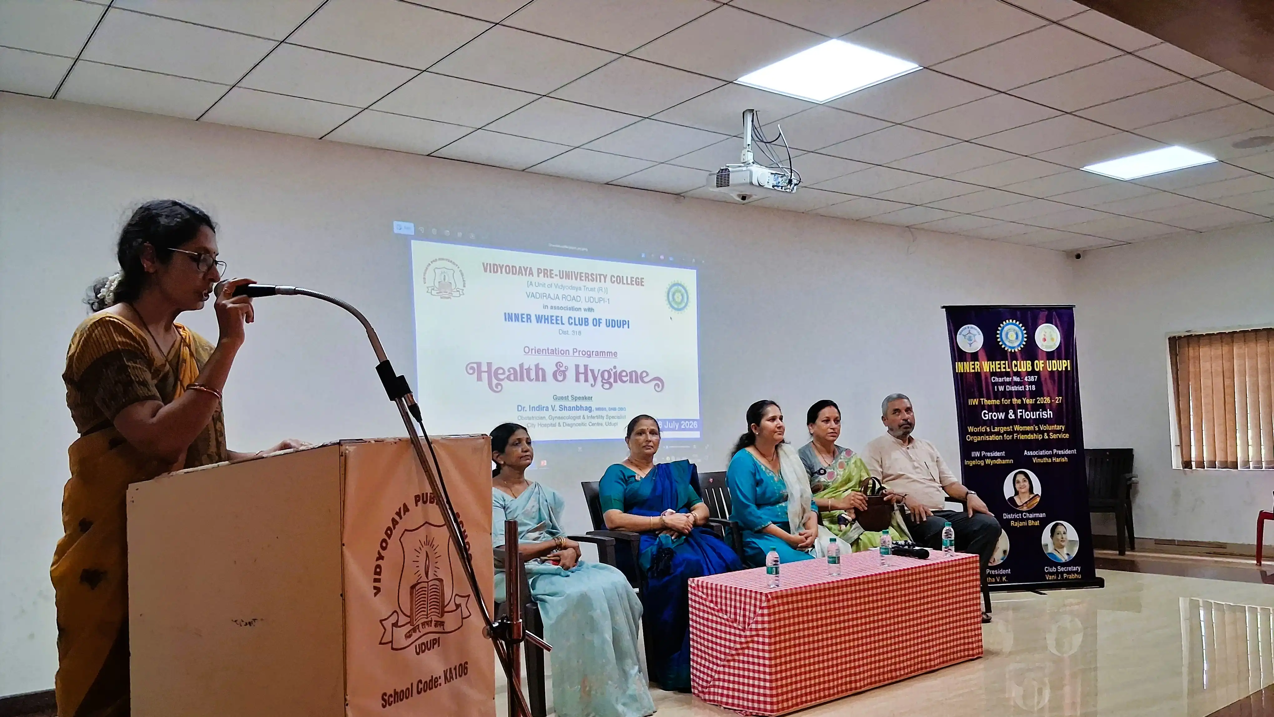 Health and Hygiene for Women Programme at Vidyodaya PU College