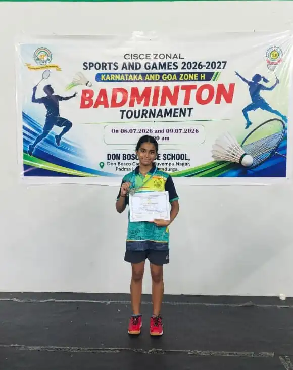 Vidyodaya Public School students at Zonal Level Shuttle Badminton Tournament 2026