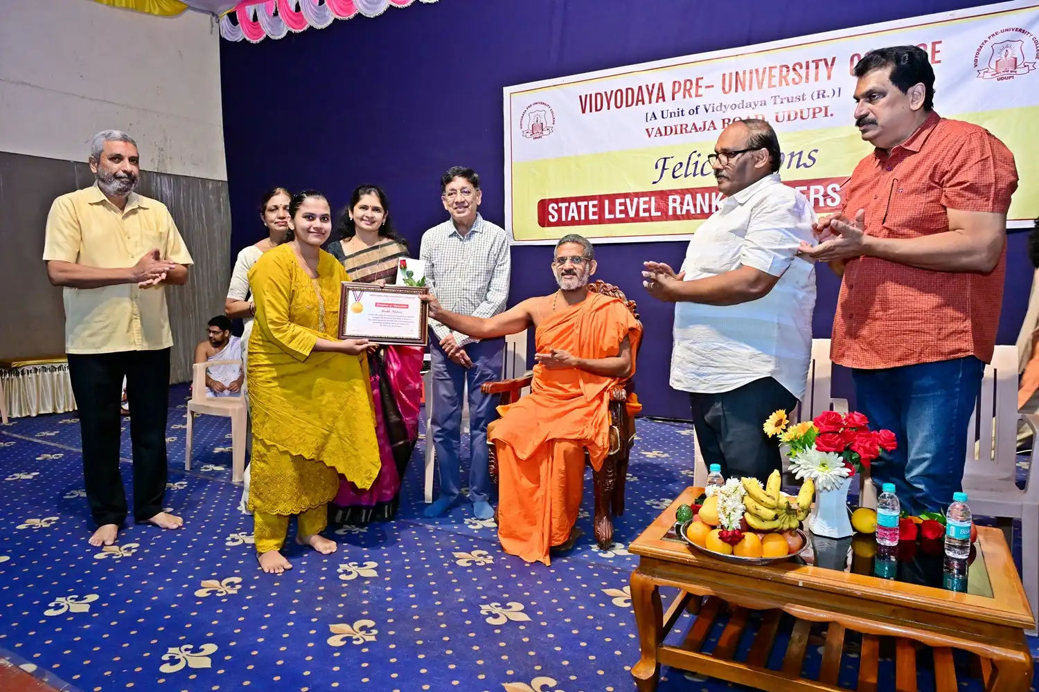 Vidyodaya P U College Udupi Felcitations to State Rank Holders