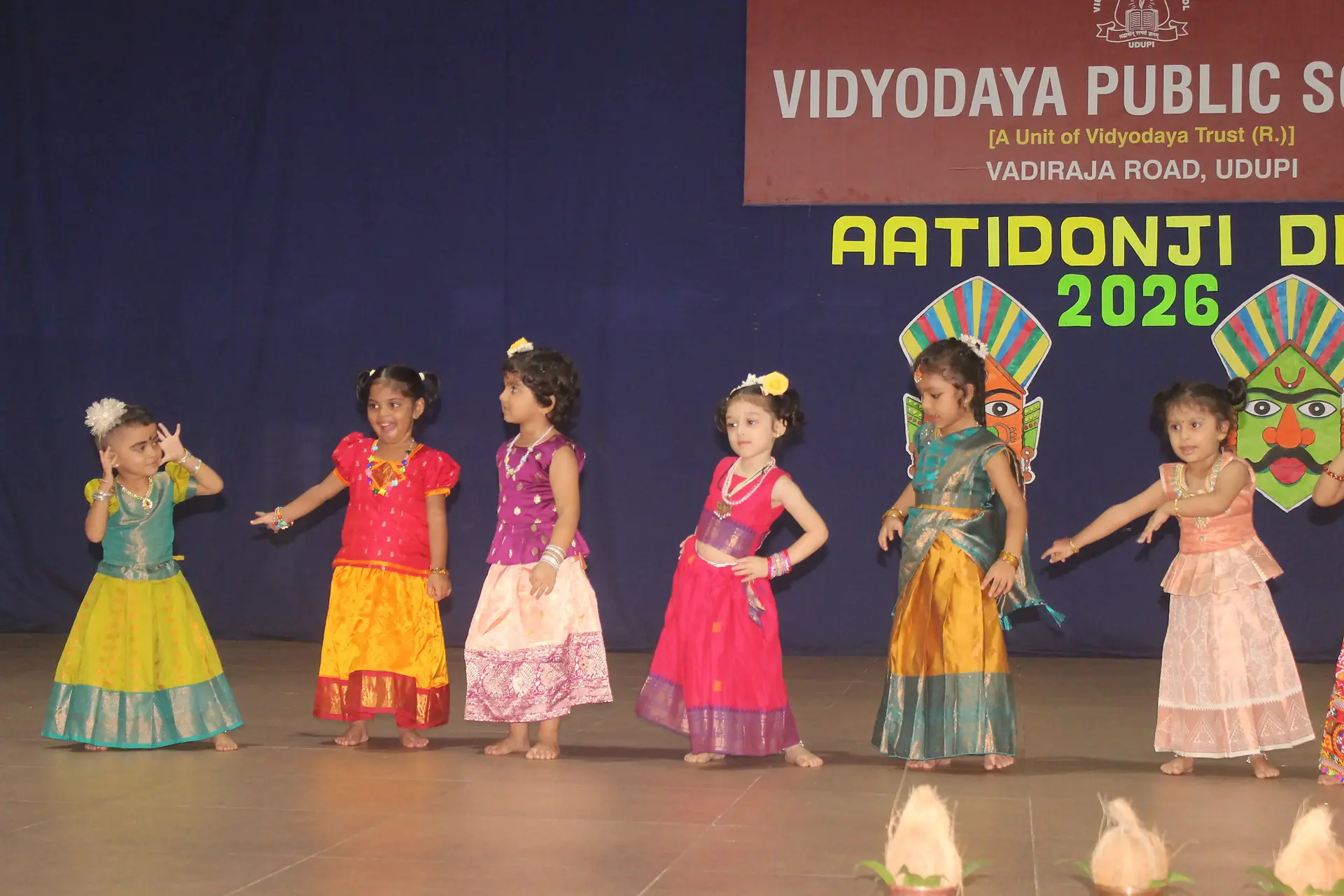 Vidyodaya Public School Pre-Primary students celebrating Aatidonji Dina