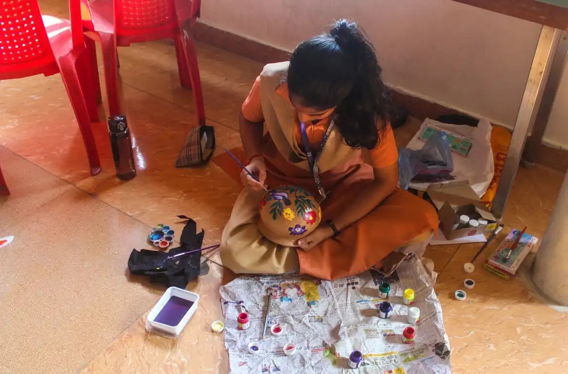 Pot Painting Competition 2025 Vidyodaya PU College Udupi