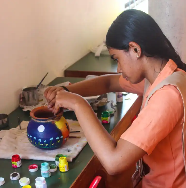 Pot Painting Competition 2025 Vidyodaya PU College Udupi