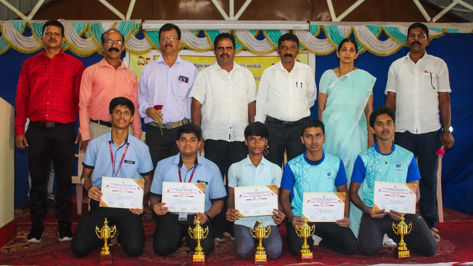 District Level Yoga Competition 2025 Vidyodaya PU College Udupi