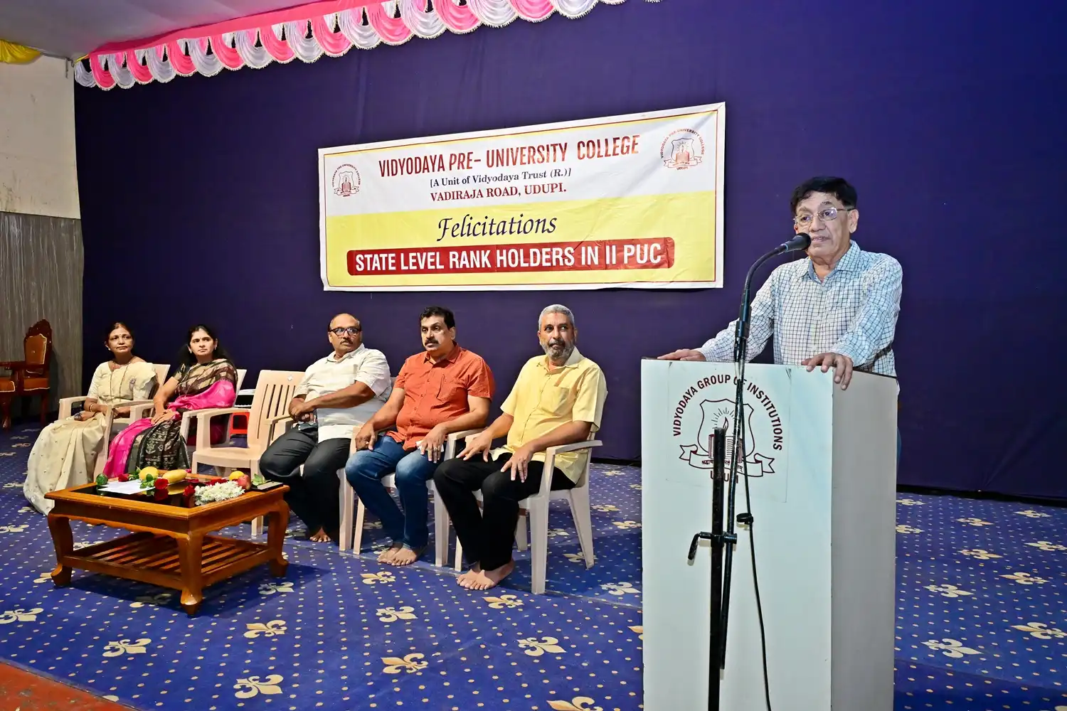 Vidyodaya P U College Udupi Felcitations to State Rank Holders