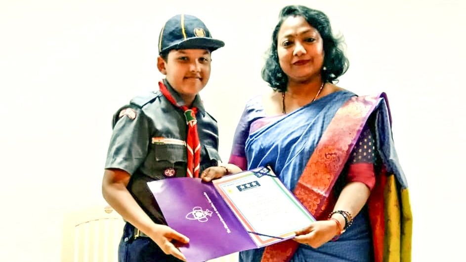 Vidyodaya Public School Bharath Scouts and Guides Rajya Puraskar