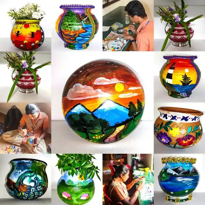 Pot Painting Competition 2025 Vidyodaya PU College Udupi