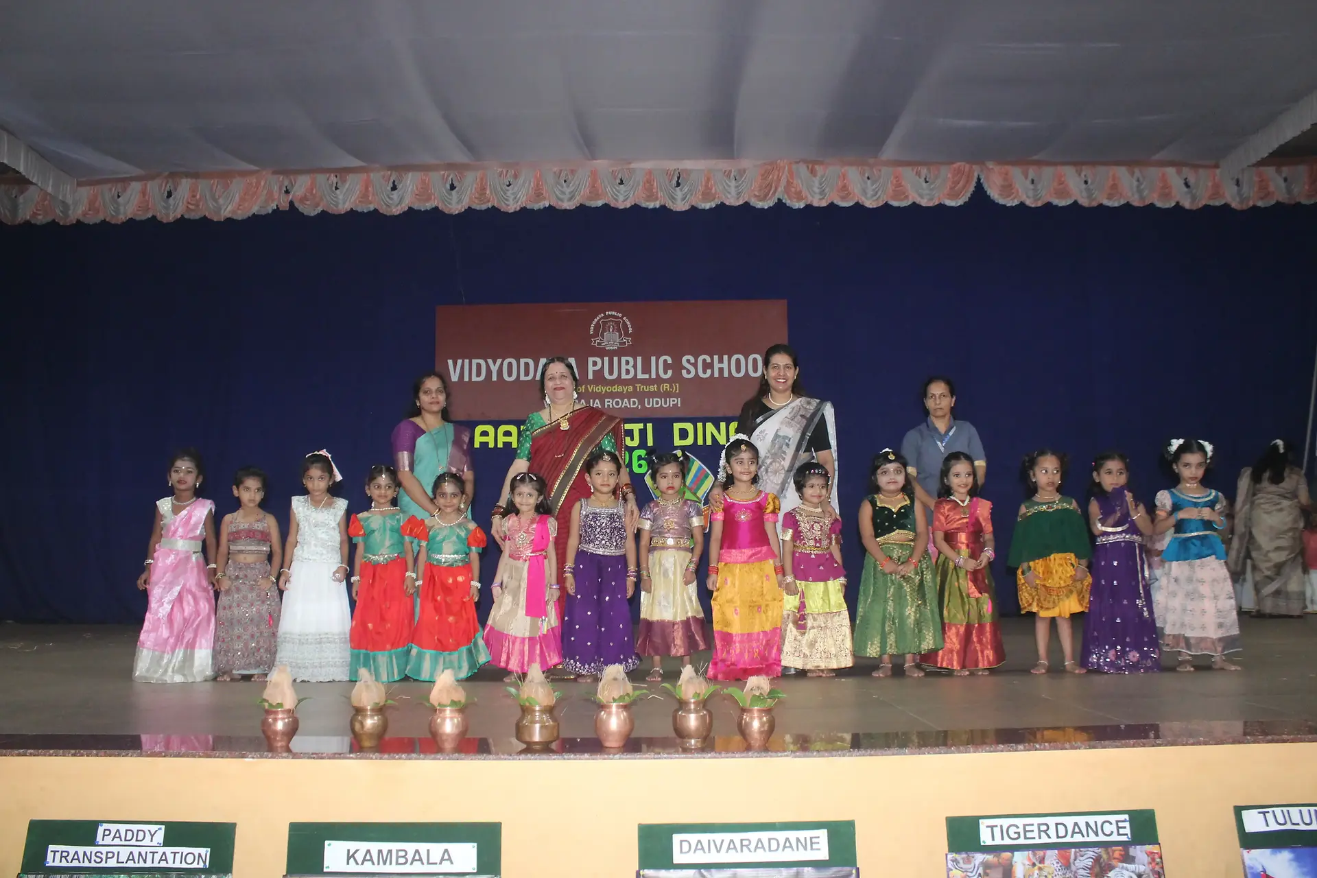 Vidyodaya Public School Pre-Primary students celebrating Aatidonji Dina