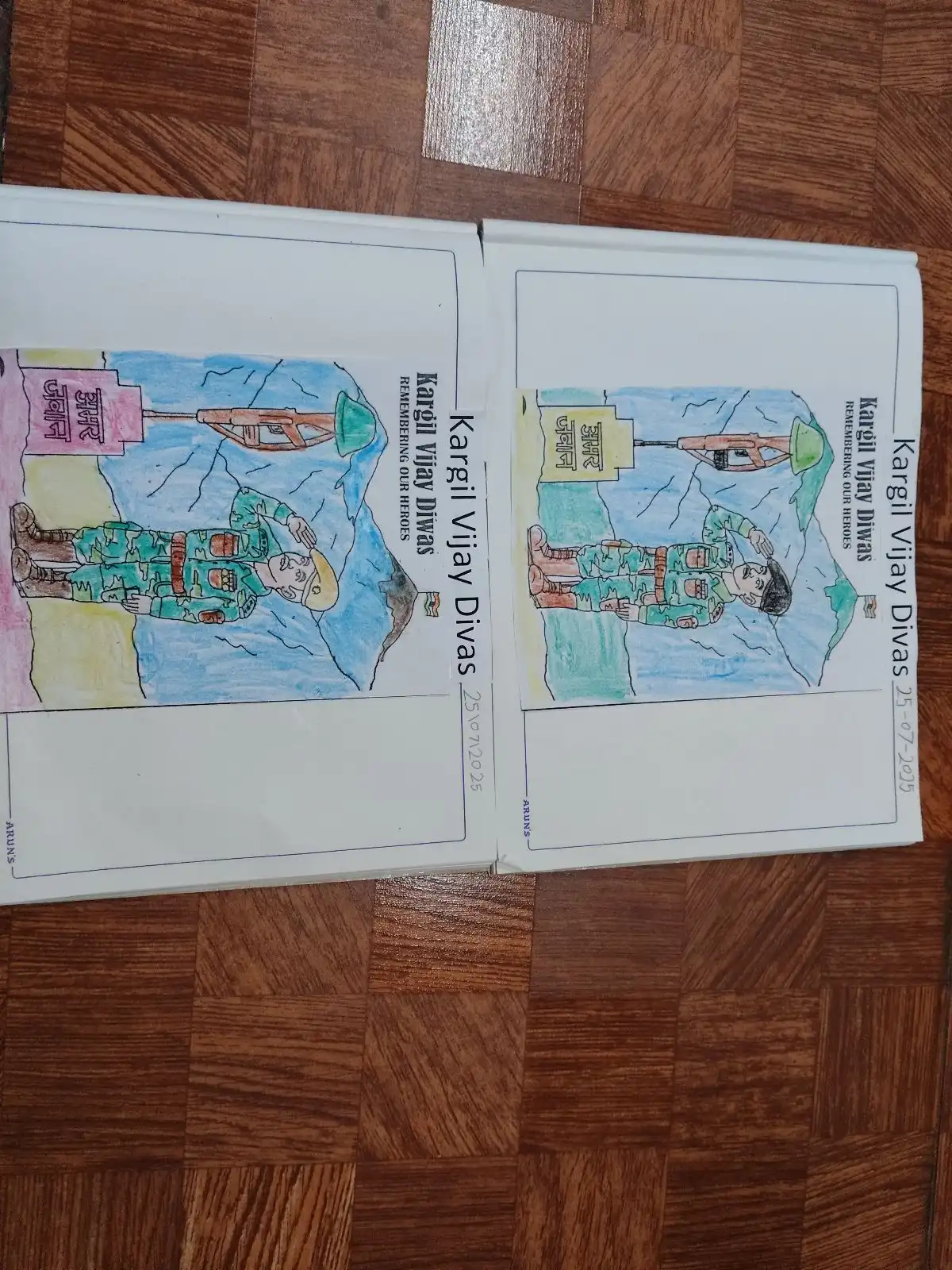 Vidyodaya Public School Udupi celebrating Kargil Vijay Divas