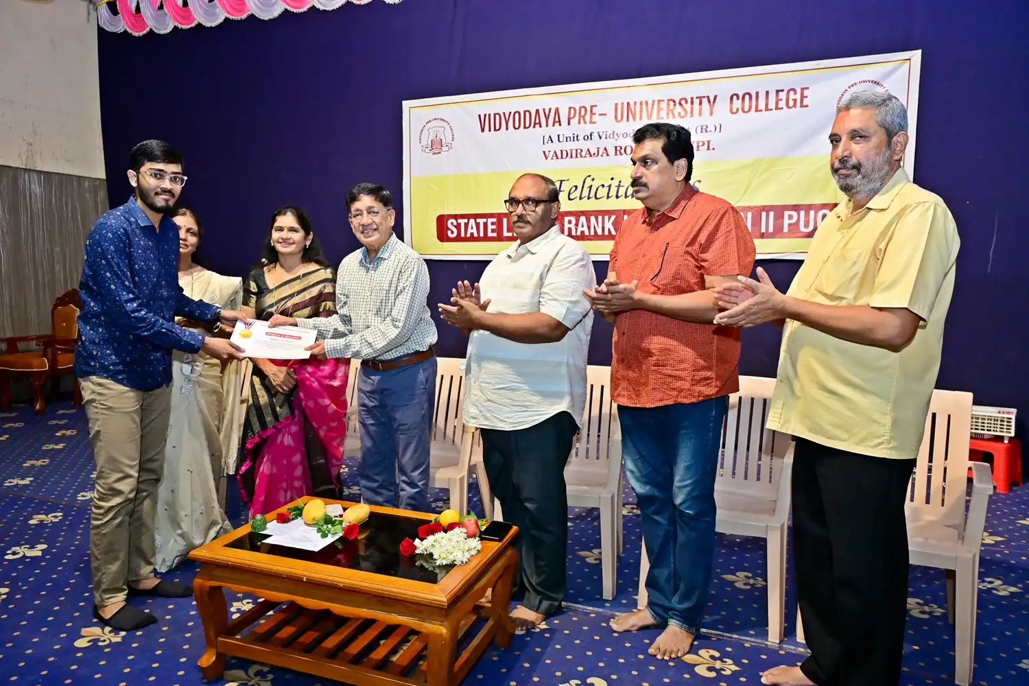 Vidyodaya P U College Udupi Felcitations to State Rank Holders