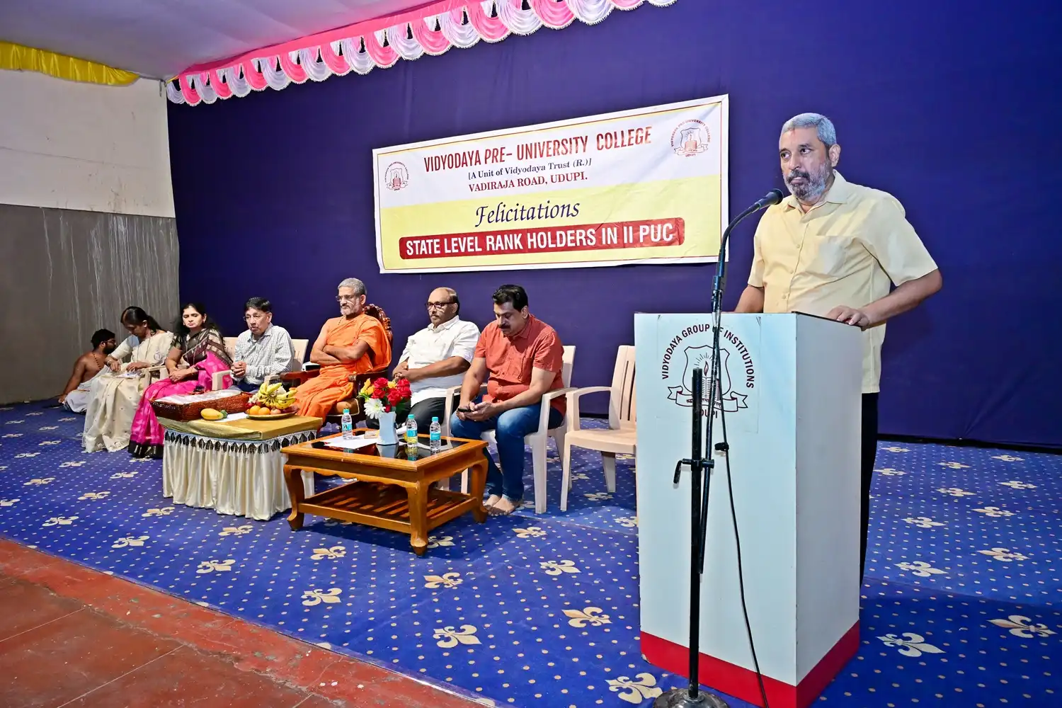 Vidyodaya P U College Udupi Felcitations to State Rank Holders