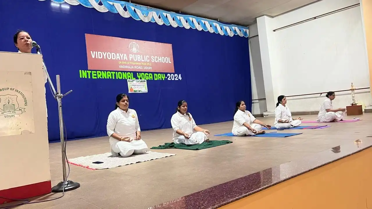 Vidyodaya Public School Udupi International Yoga Day