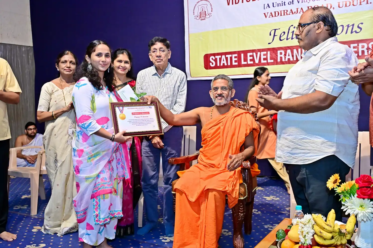 Vidyodaya P U College Udupi Felcitations to State Rank Holders