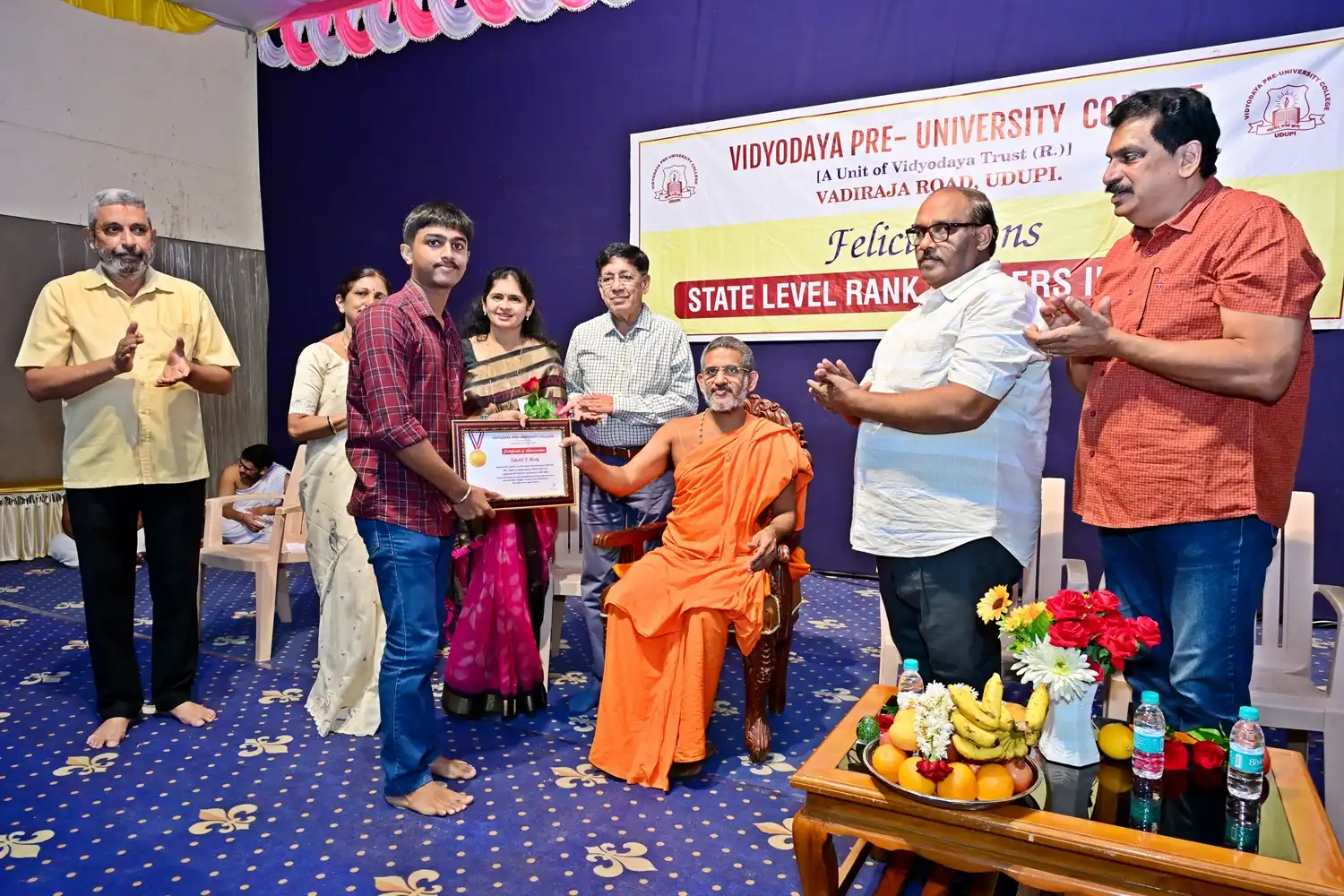 Vidyodaya P U College Udupi Felcitations to State Rank Holders