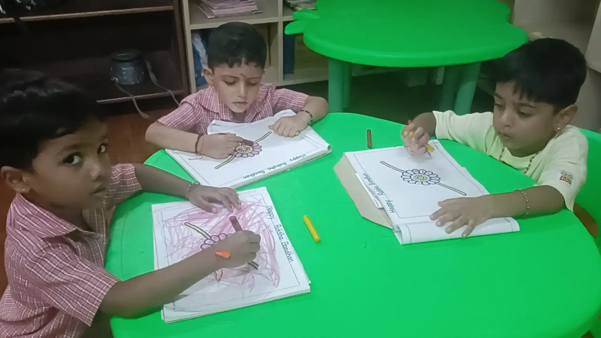 Pre-Primary students celebrating Raksha Bandhan at Vidyodaya Public School Udupi