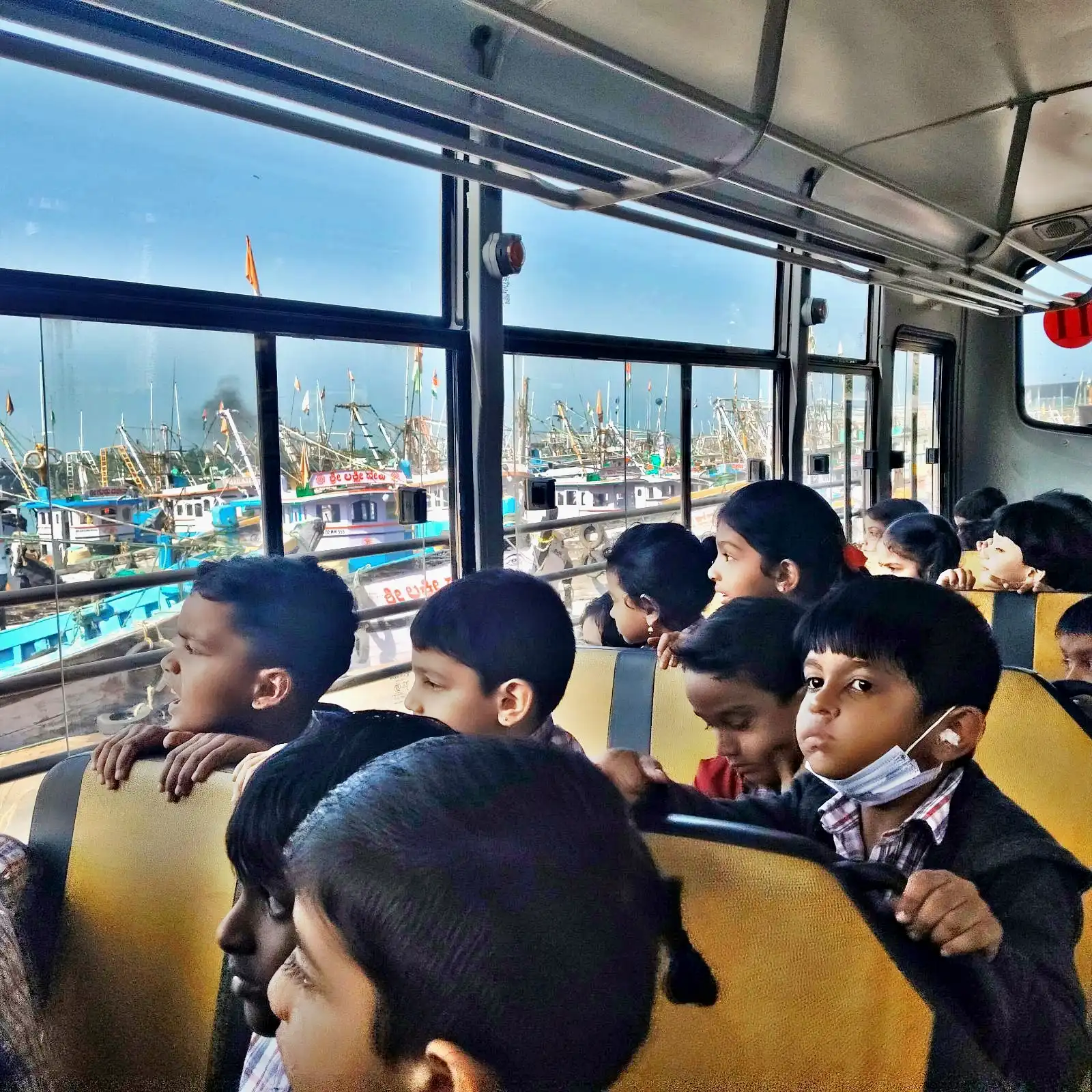 Pre-primary students enjoying Jolly Drive at Vidyodaya Public School